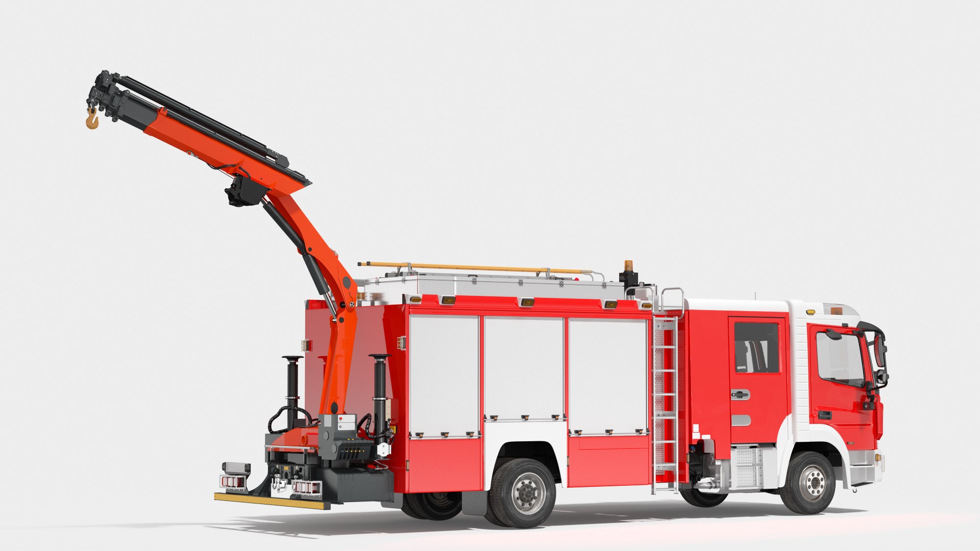 3D Modern Fire Truck Rigged for Maya model
