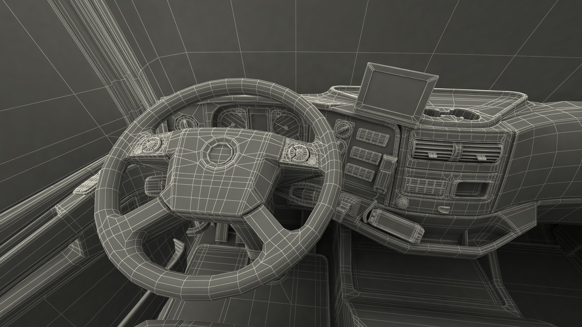 3D Modern Fire Truck Rigged for Maya model