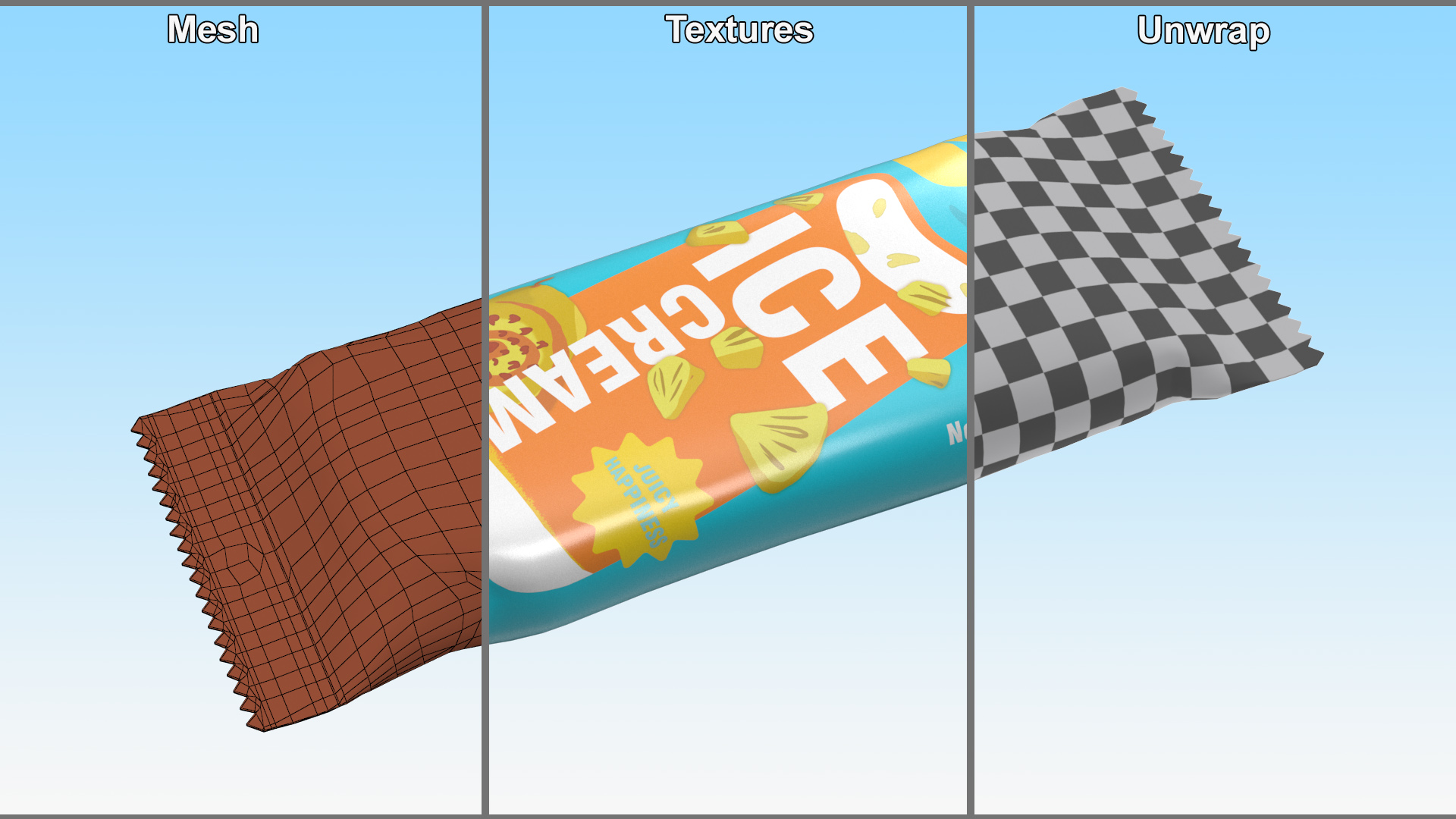 Pineapple Ice Cream Packaging 3D model