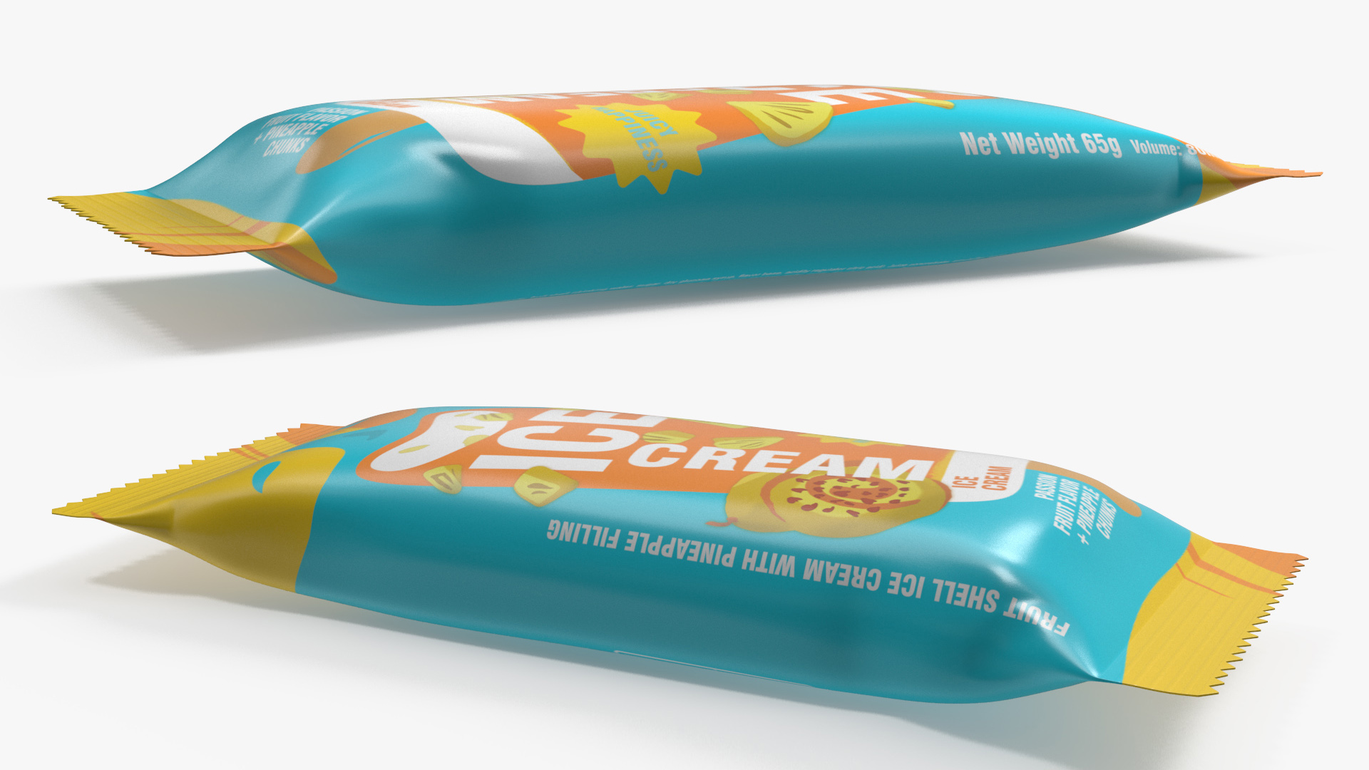 Pineapple Ice Cream Packaging 3D model