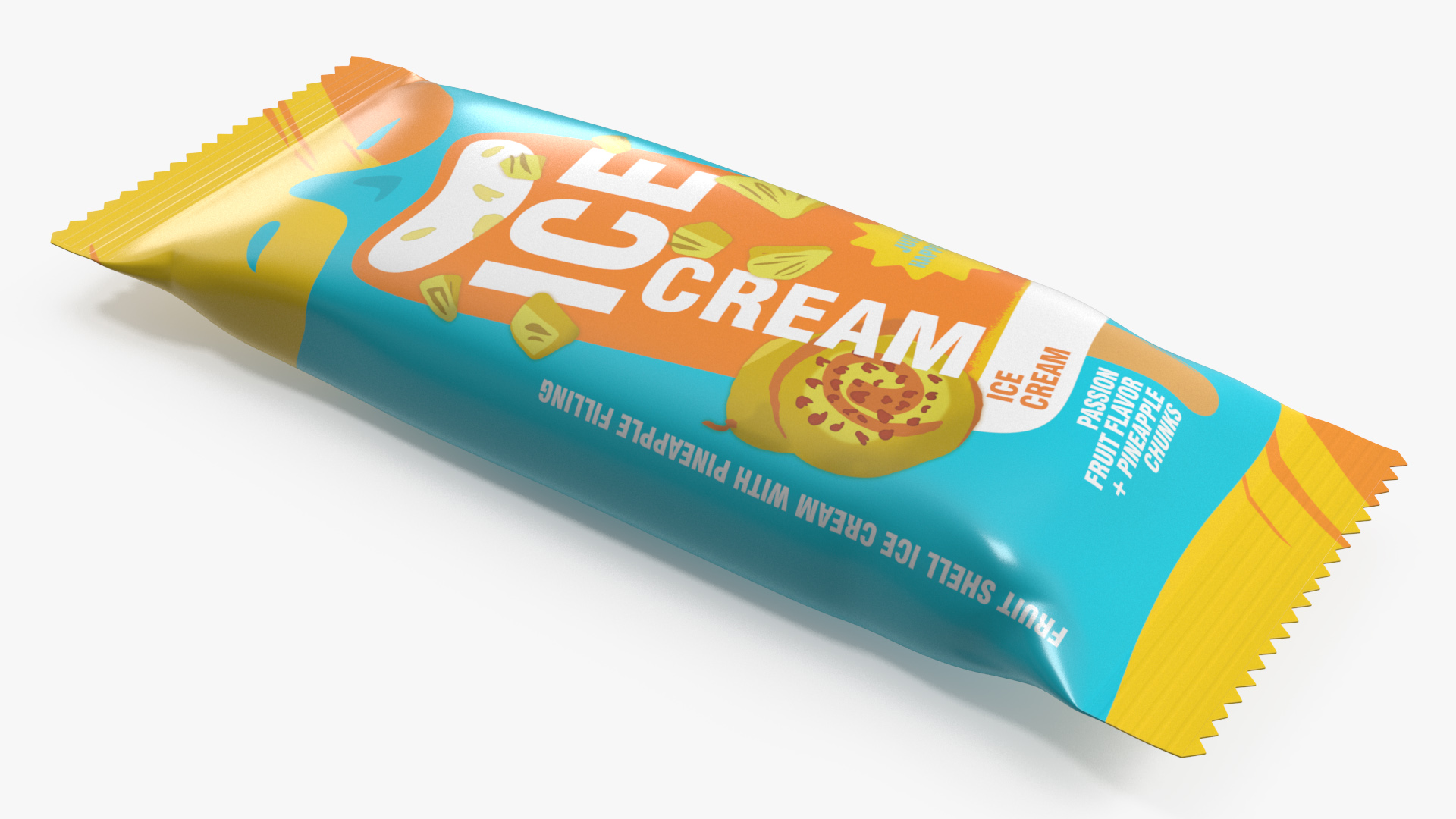 Pineapple Ice Cream Packaging 3D model