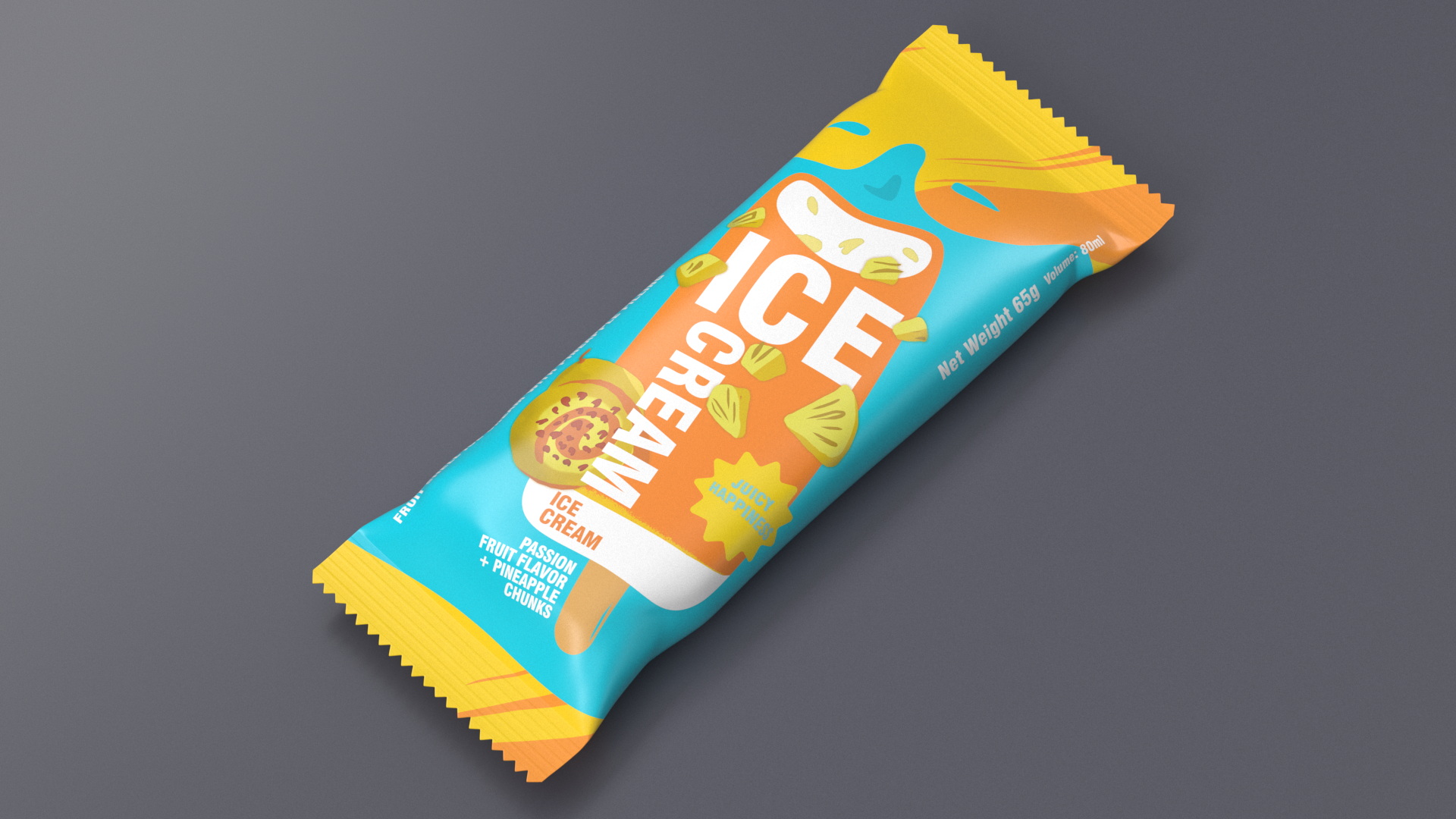 Pineapple Ice Cream Packaging 3D model