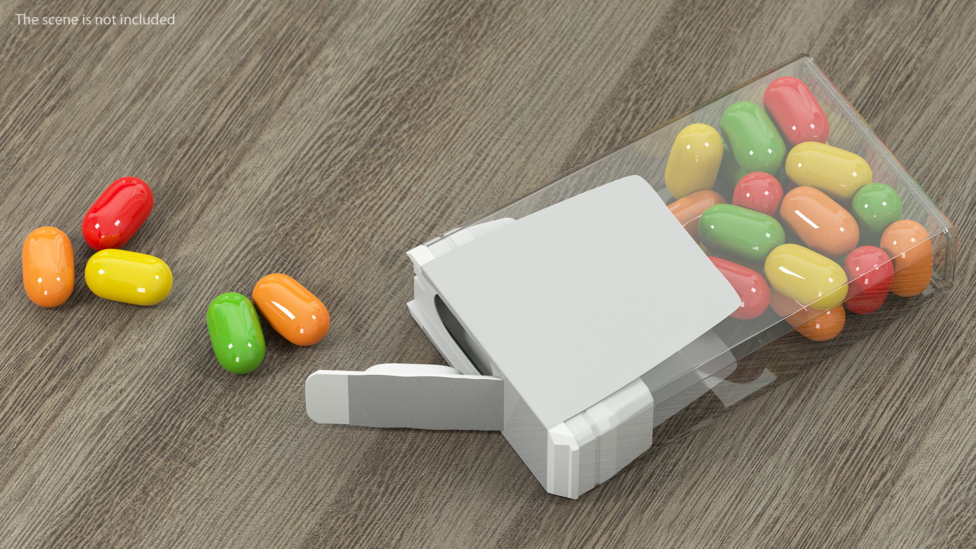 3D Colorful Candy Mints Spilled model