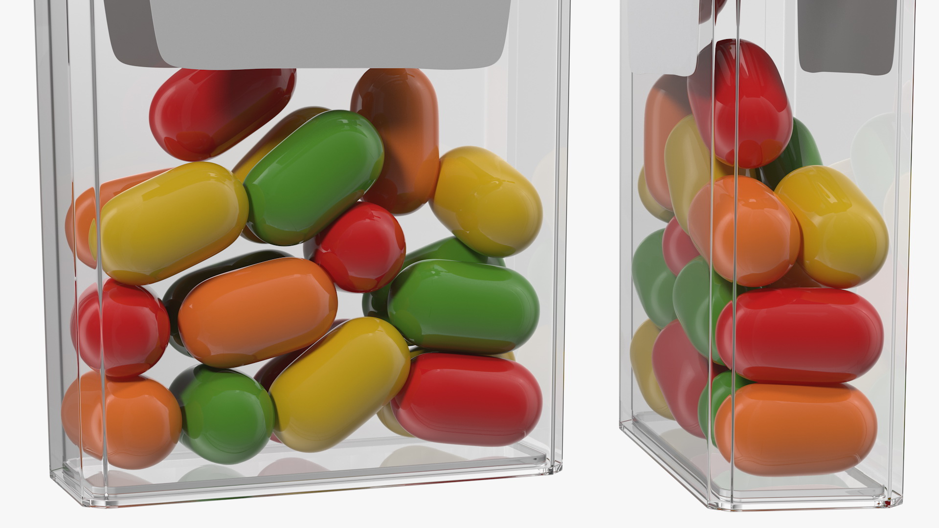 3D Colorful Candy Mints Spilled model