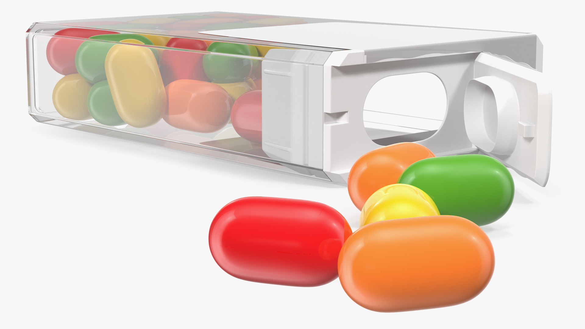 3D Colorful Candy Mints Spilled model
