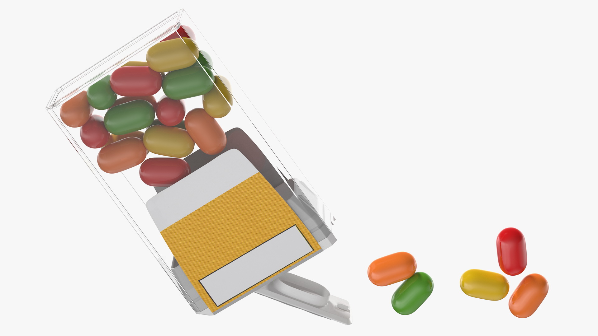 3D Colorful Candy Mints Spilled model