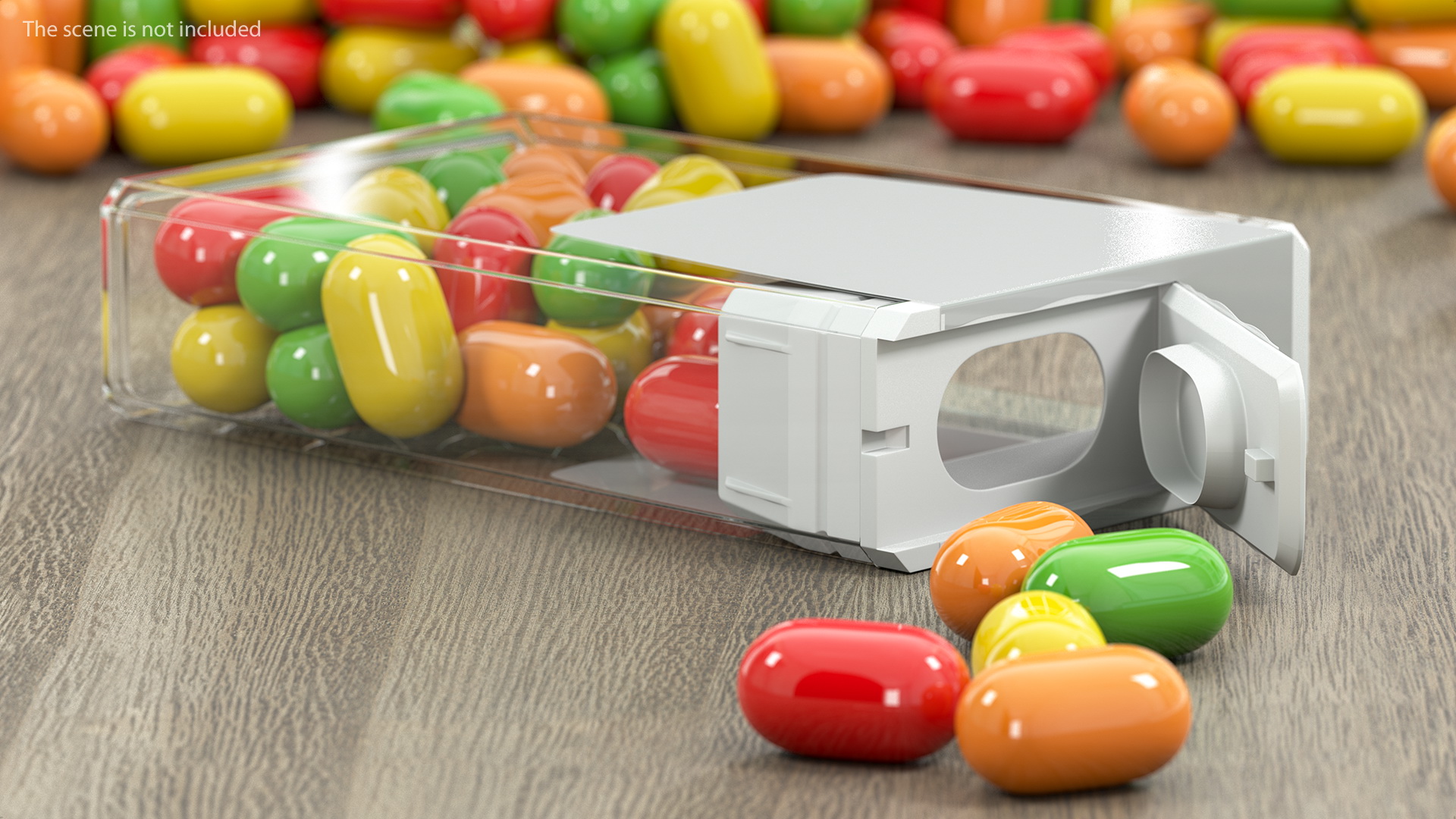 3D Colorful Candy Mints Spilled model