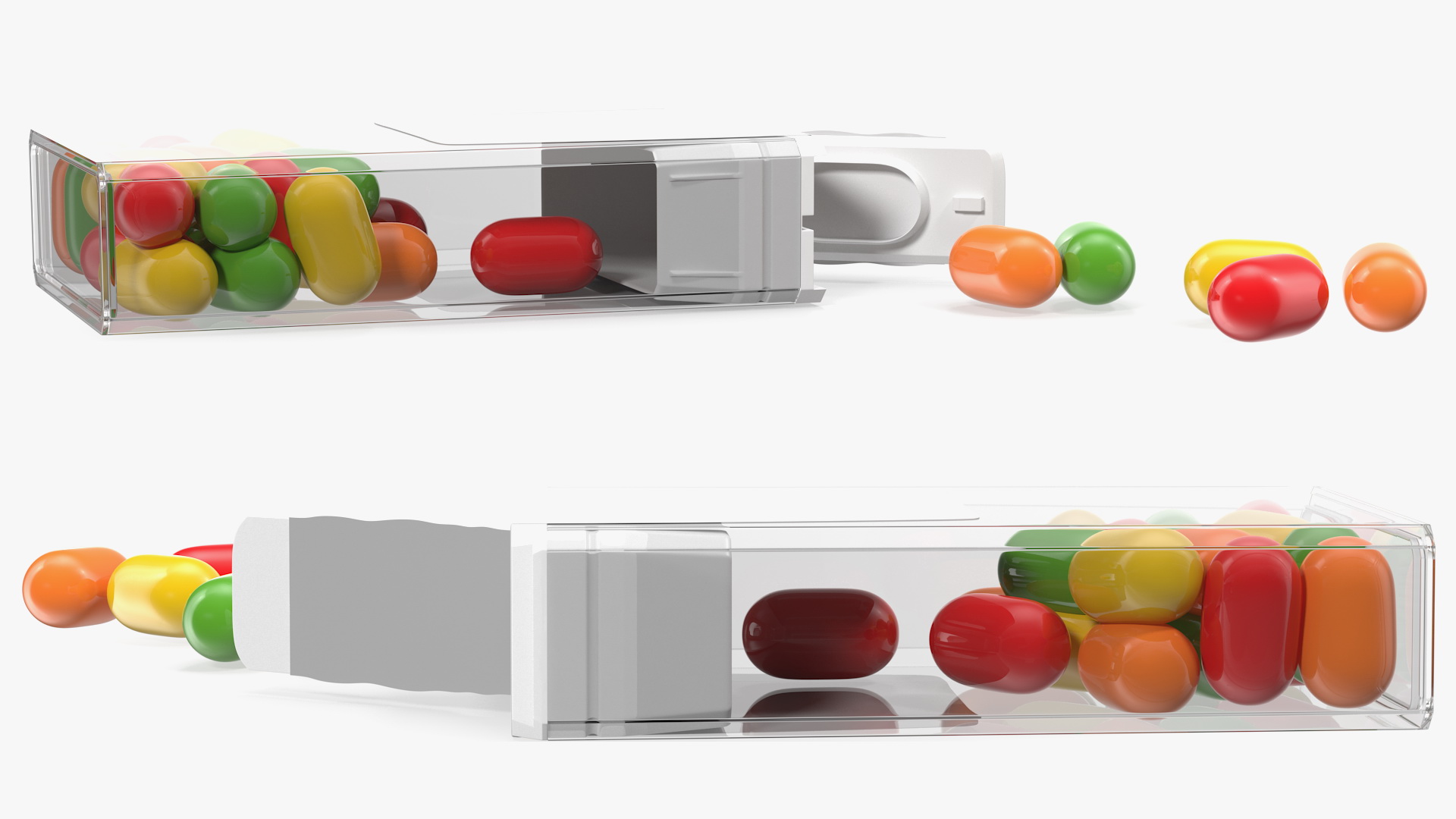 3D Colorful Candy Mints Spilled model