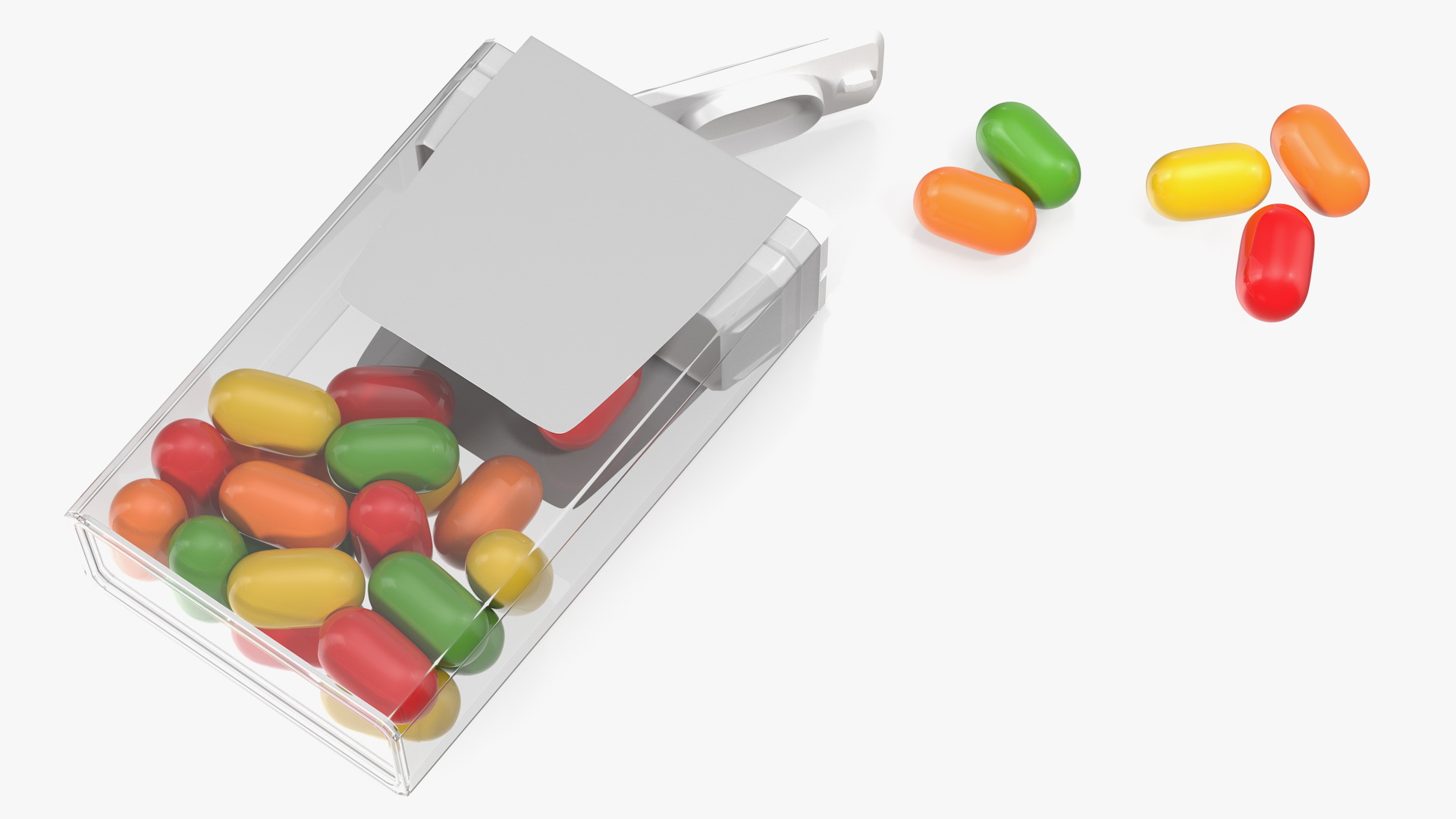 3D Colorful Candy Mints Spilled model
