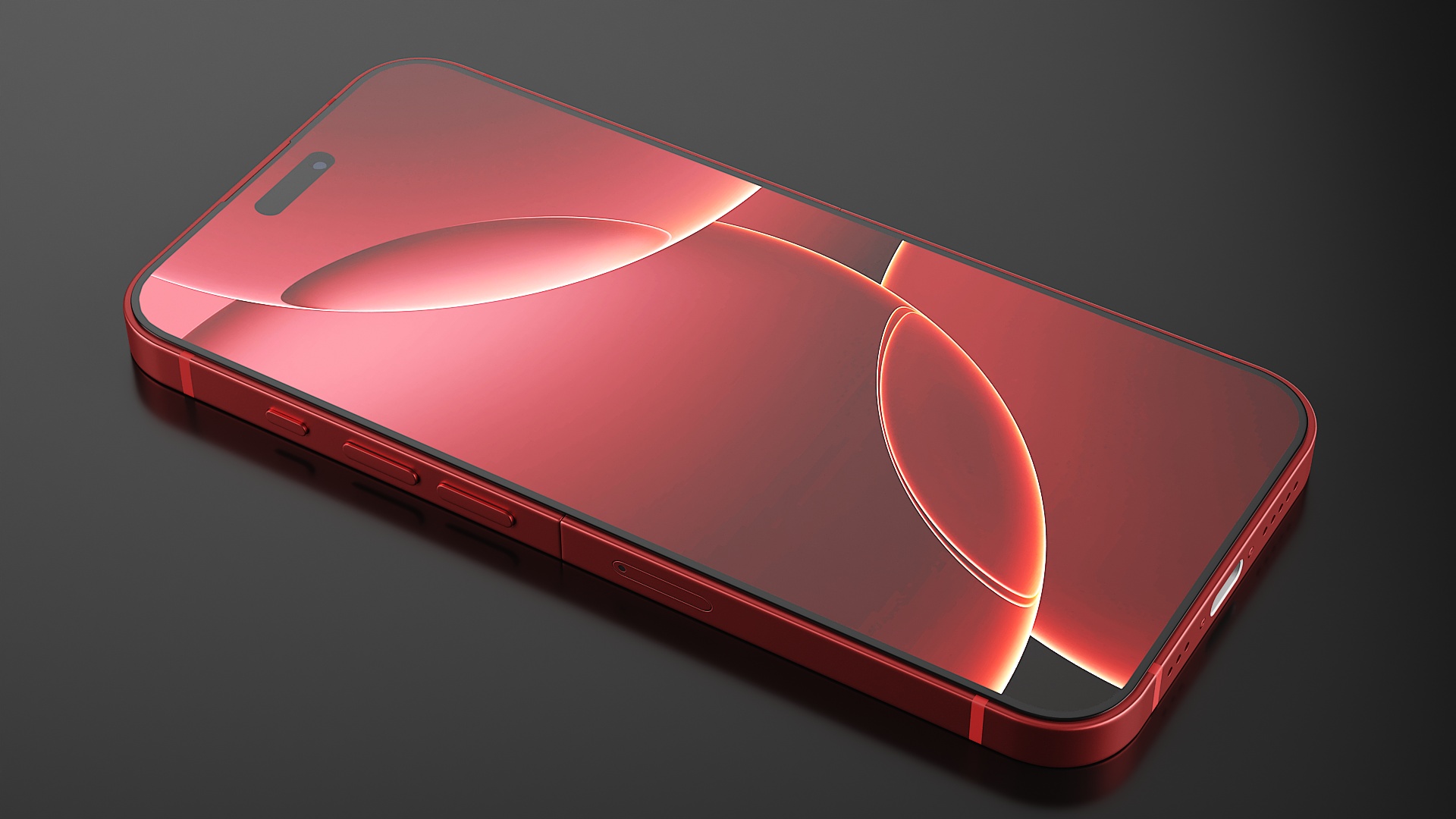 Apple iPhone Flip Crimson Red 3D model