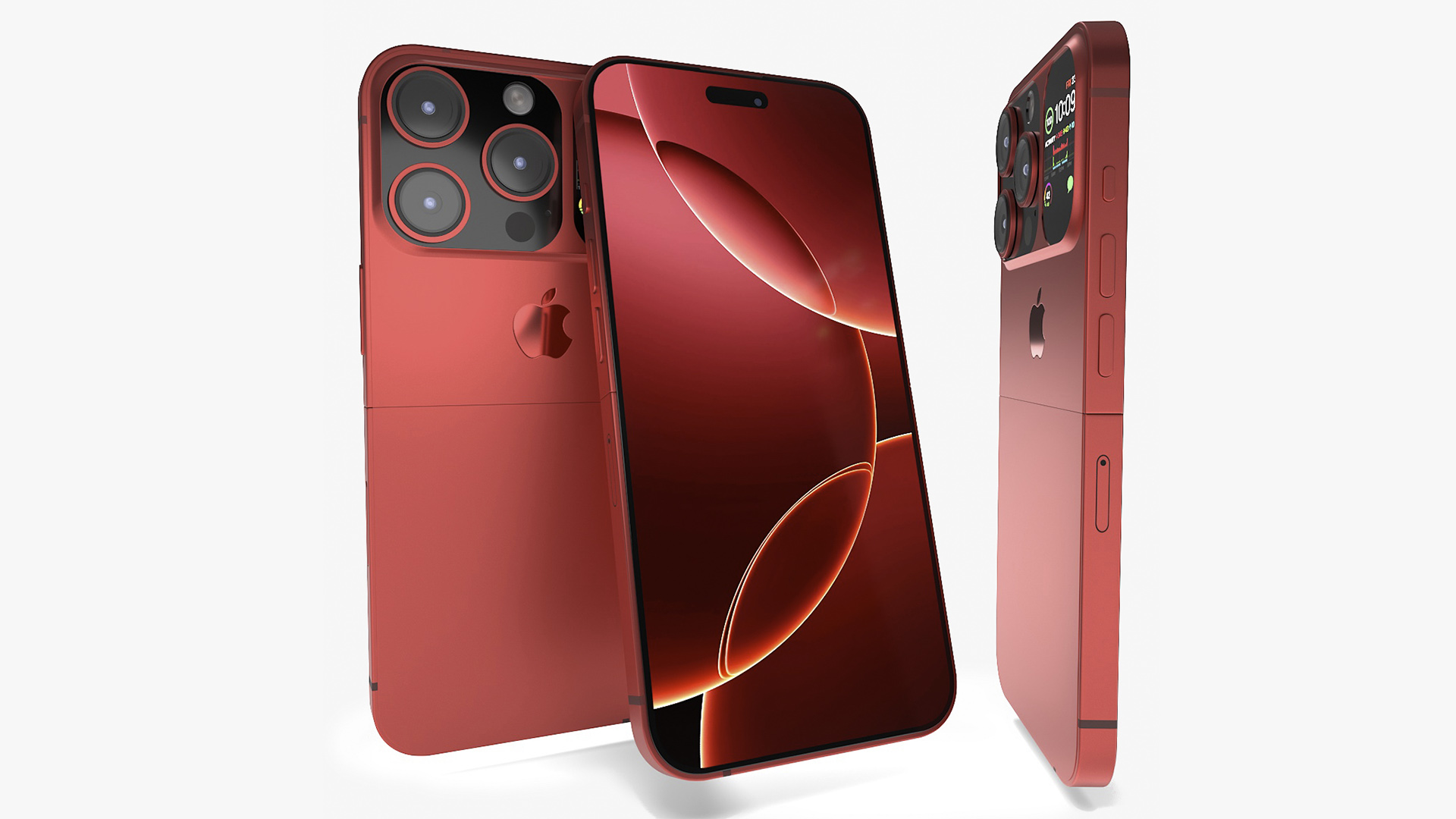 Apple iPhone Flip Crimson Red 3D model