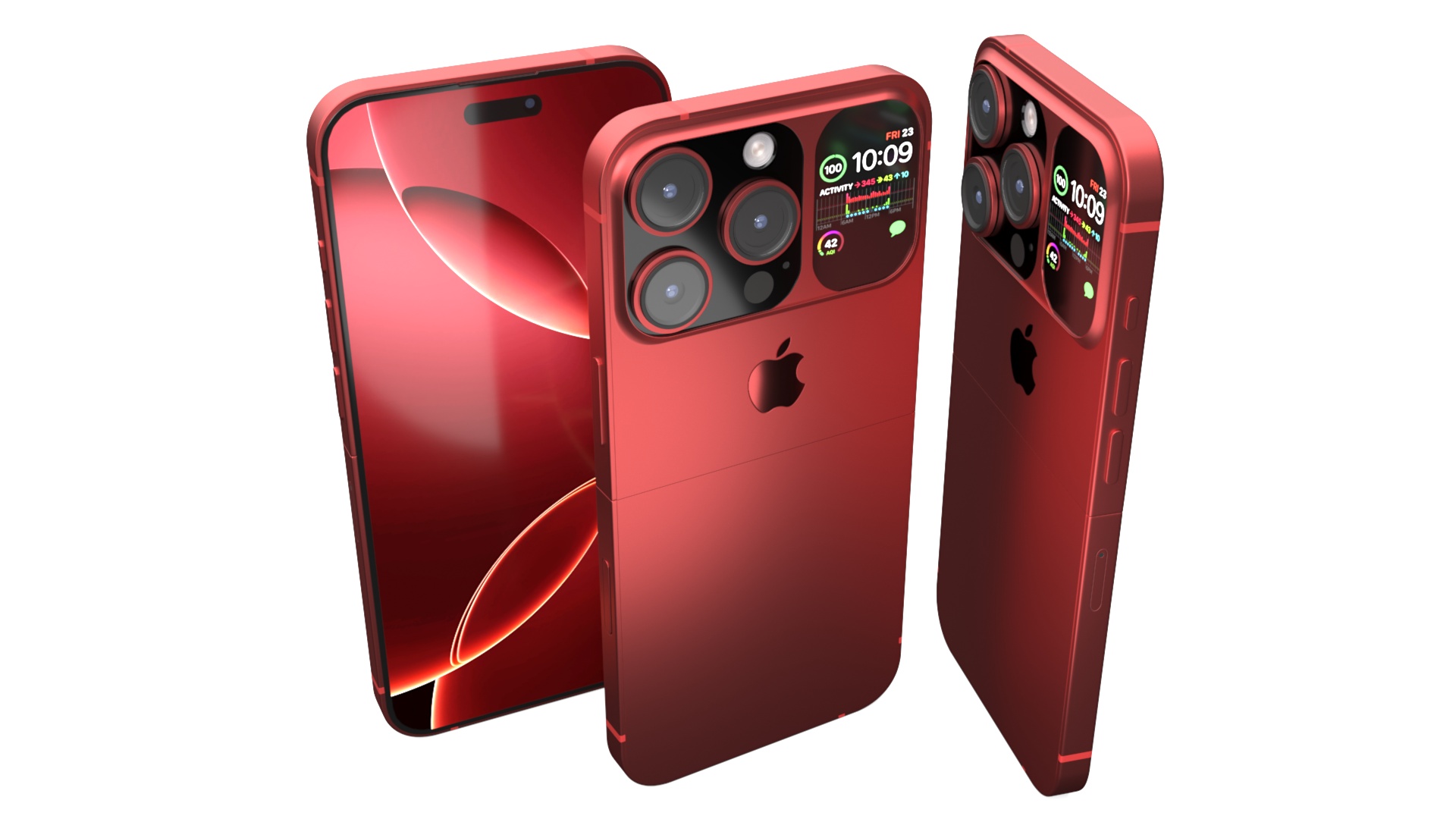 Apple iPhone Flip Crimson Red 3D model