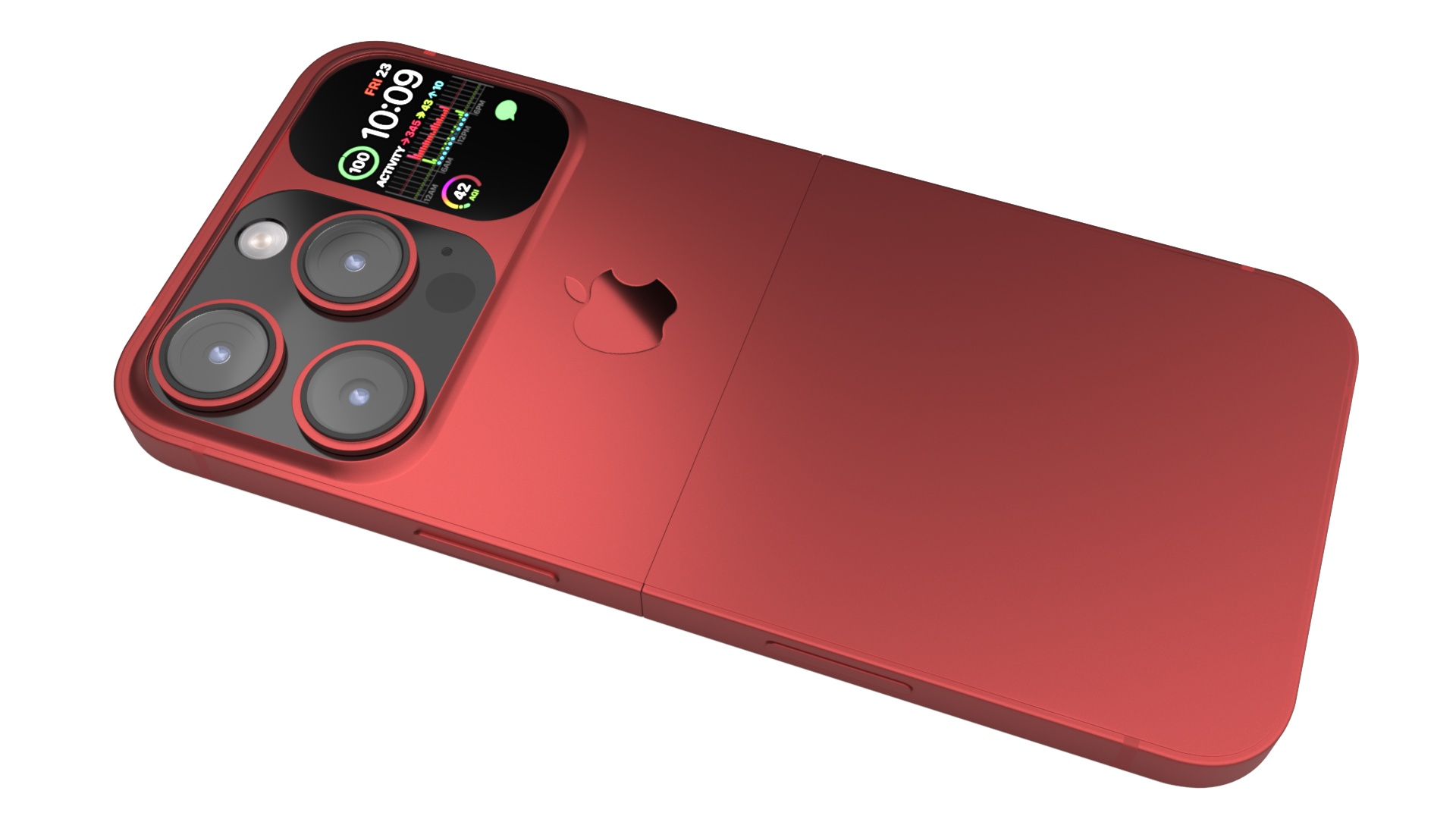 Apple iPhone Flip Crimson Red 3D model