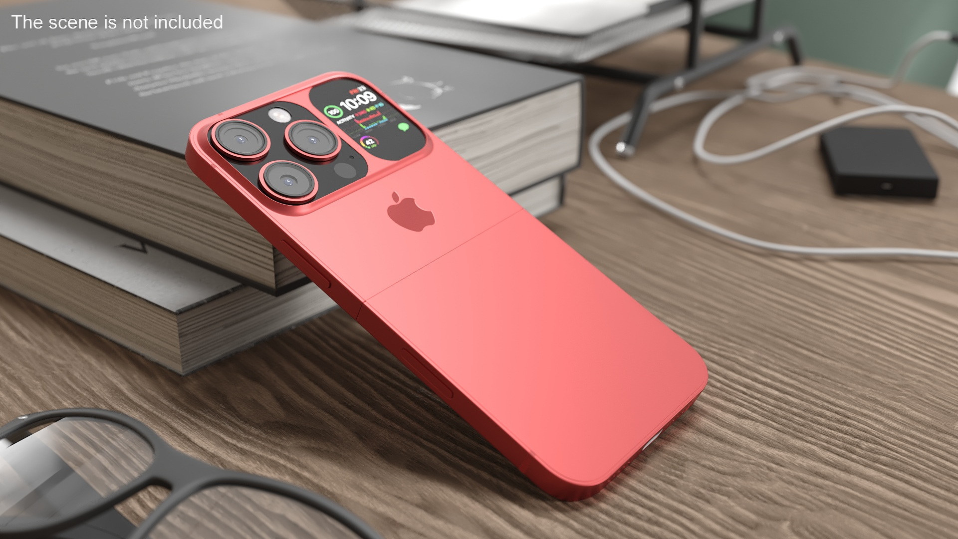 Apple iPhone Flip Crimson Red 3D model