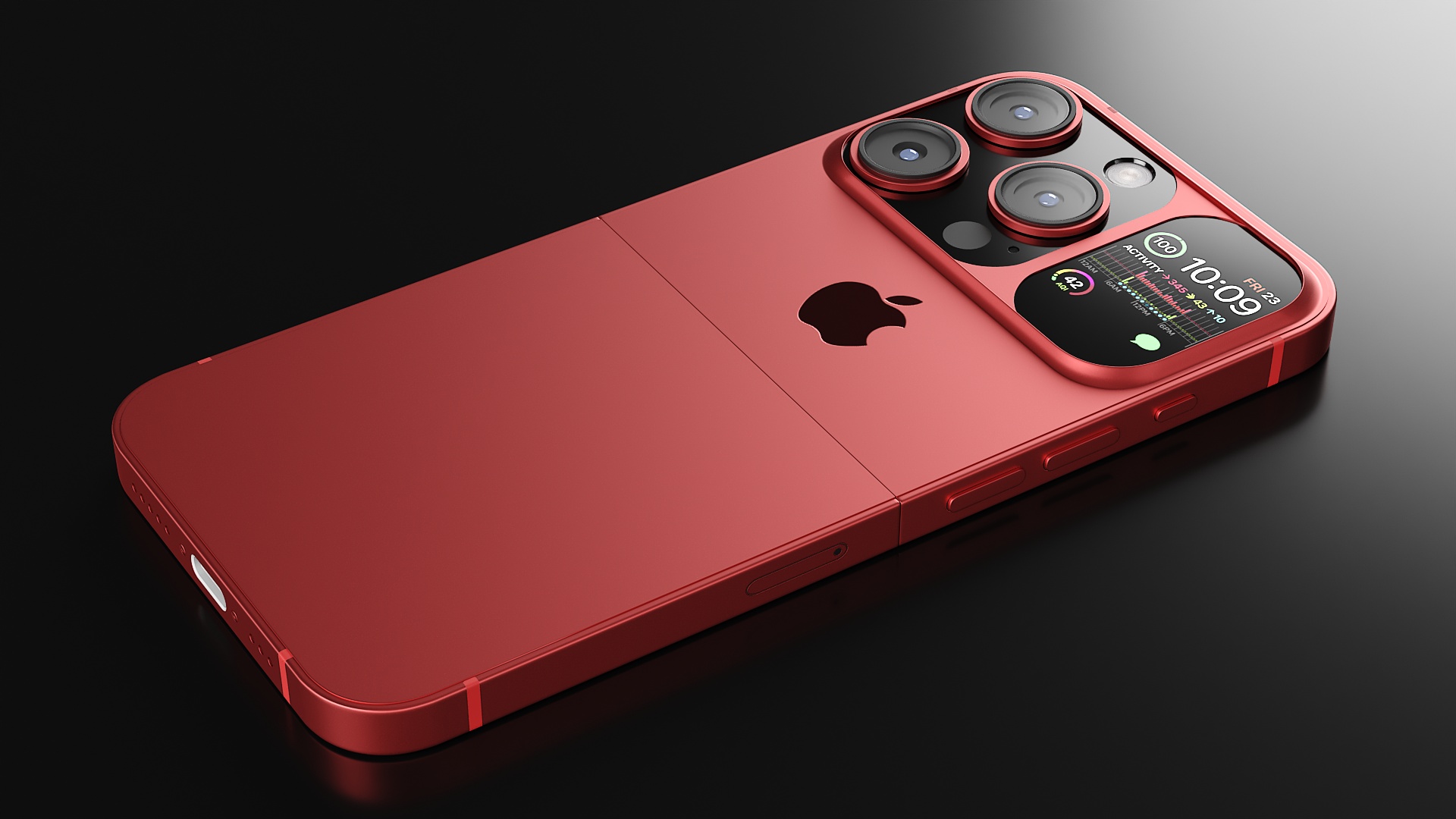 Apple iPhone Flip Crimson Red 3D model