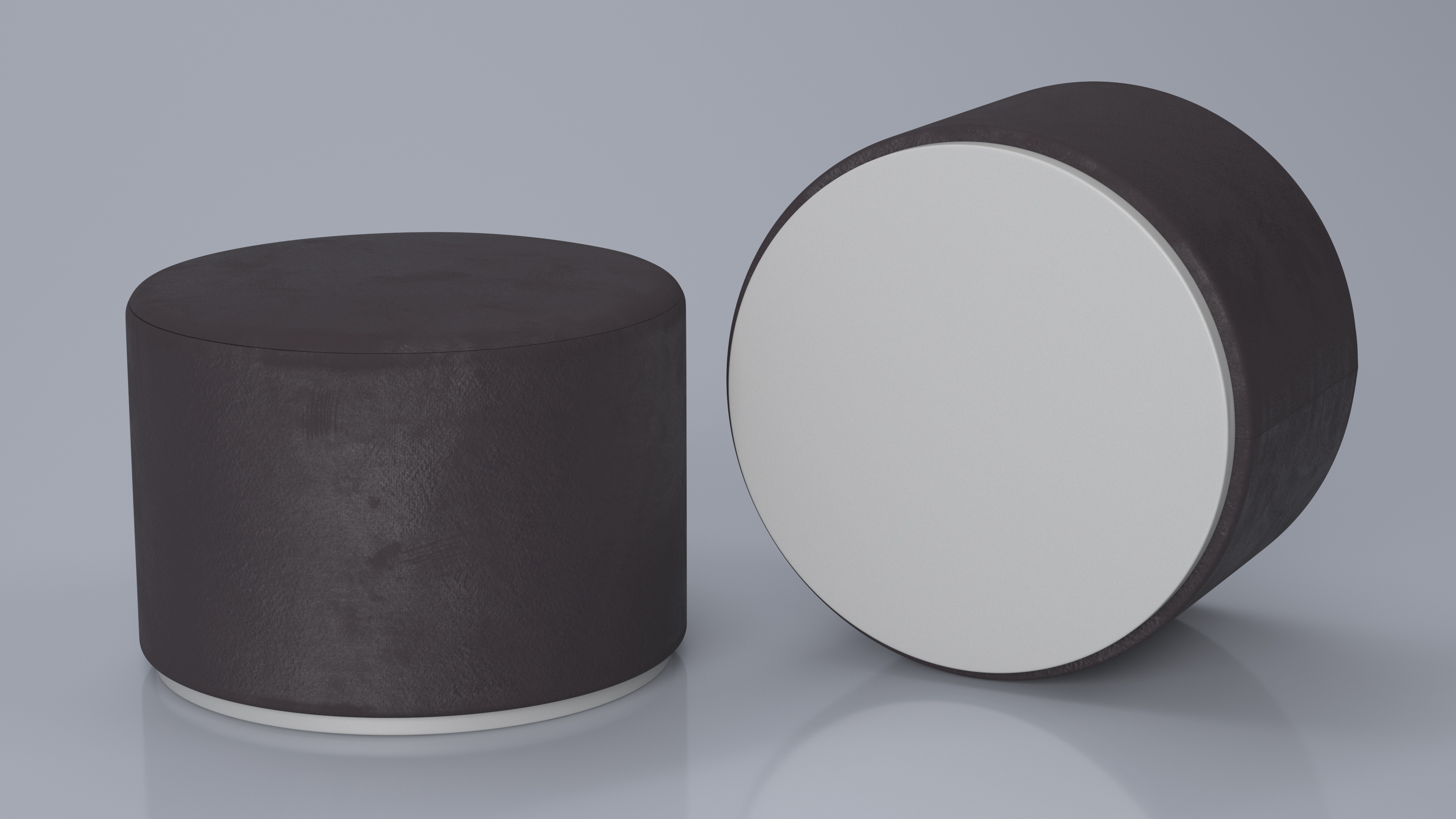 3D Round Fabric Ottoman Footstool for 3D Print model