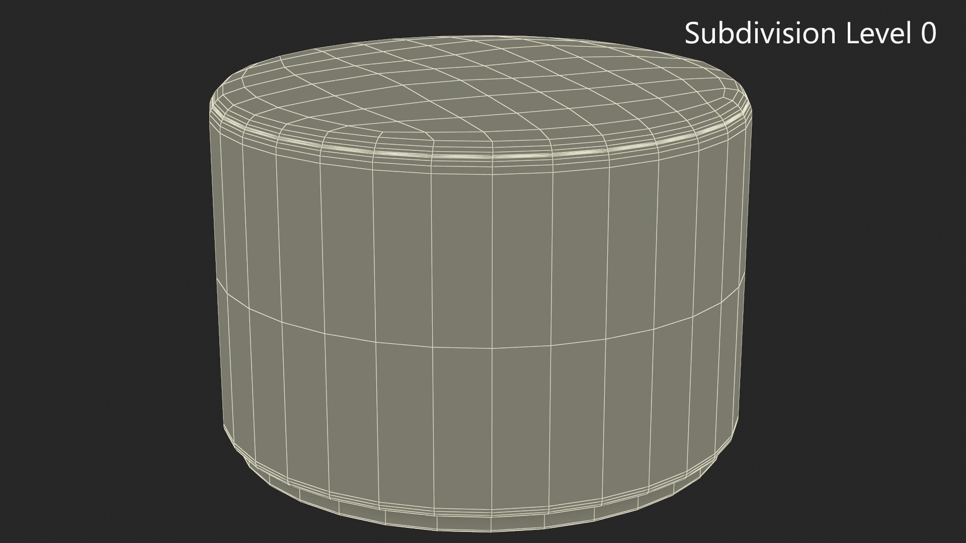 3D Round Fabric Ottoman Footstool for 3D Print model