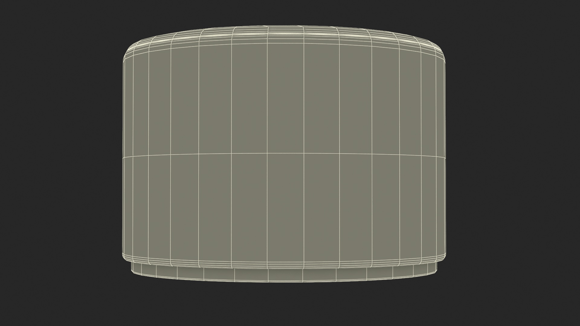 3D Round Fabric Ottoman Footstool for 3D Print model