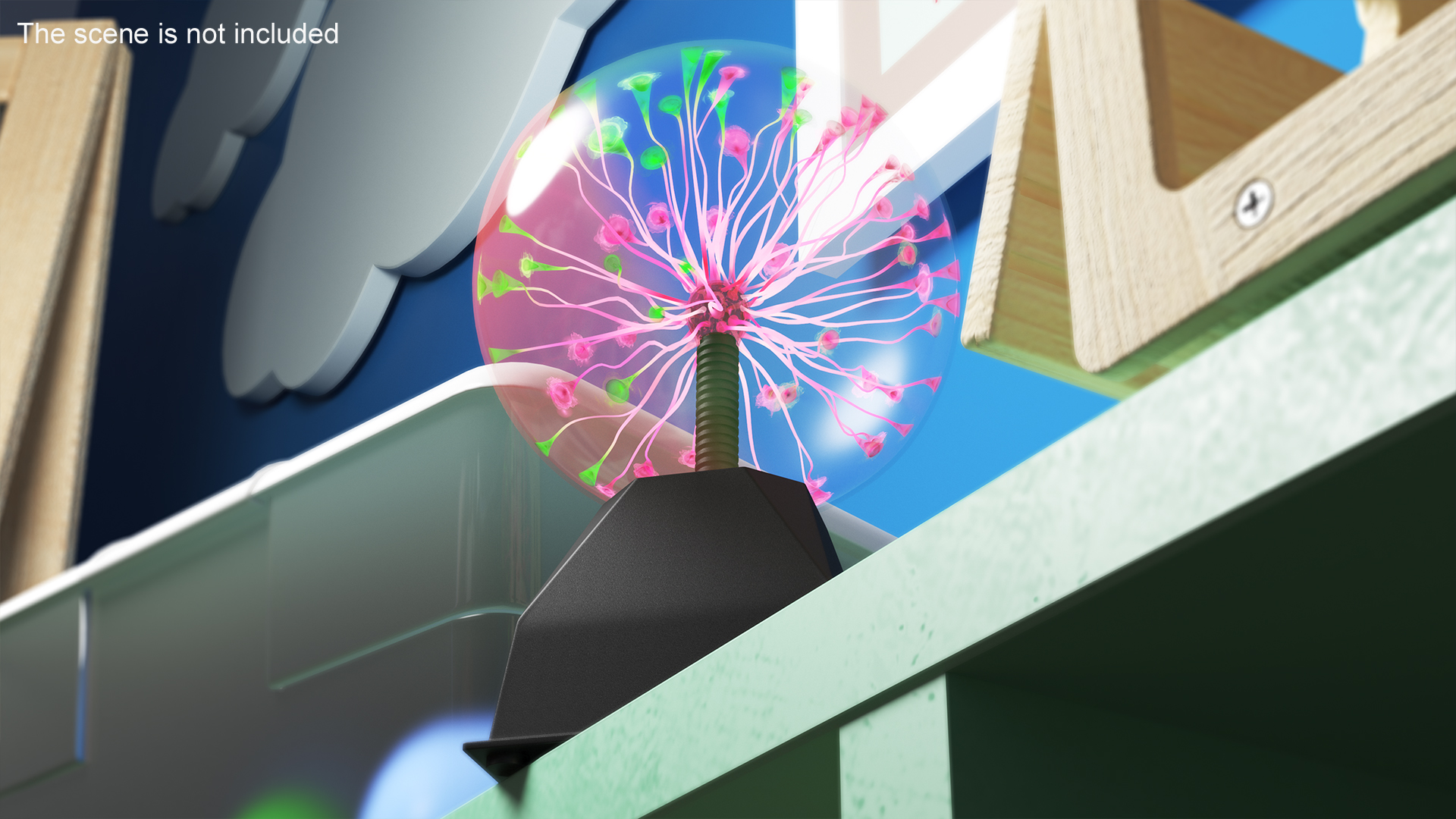 3D model Plasma Ball Table Lamp Colored