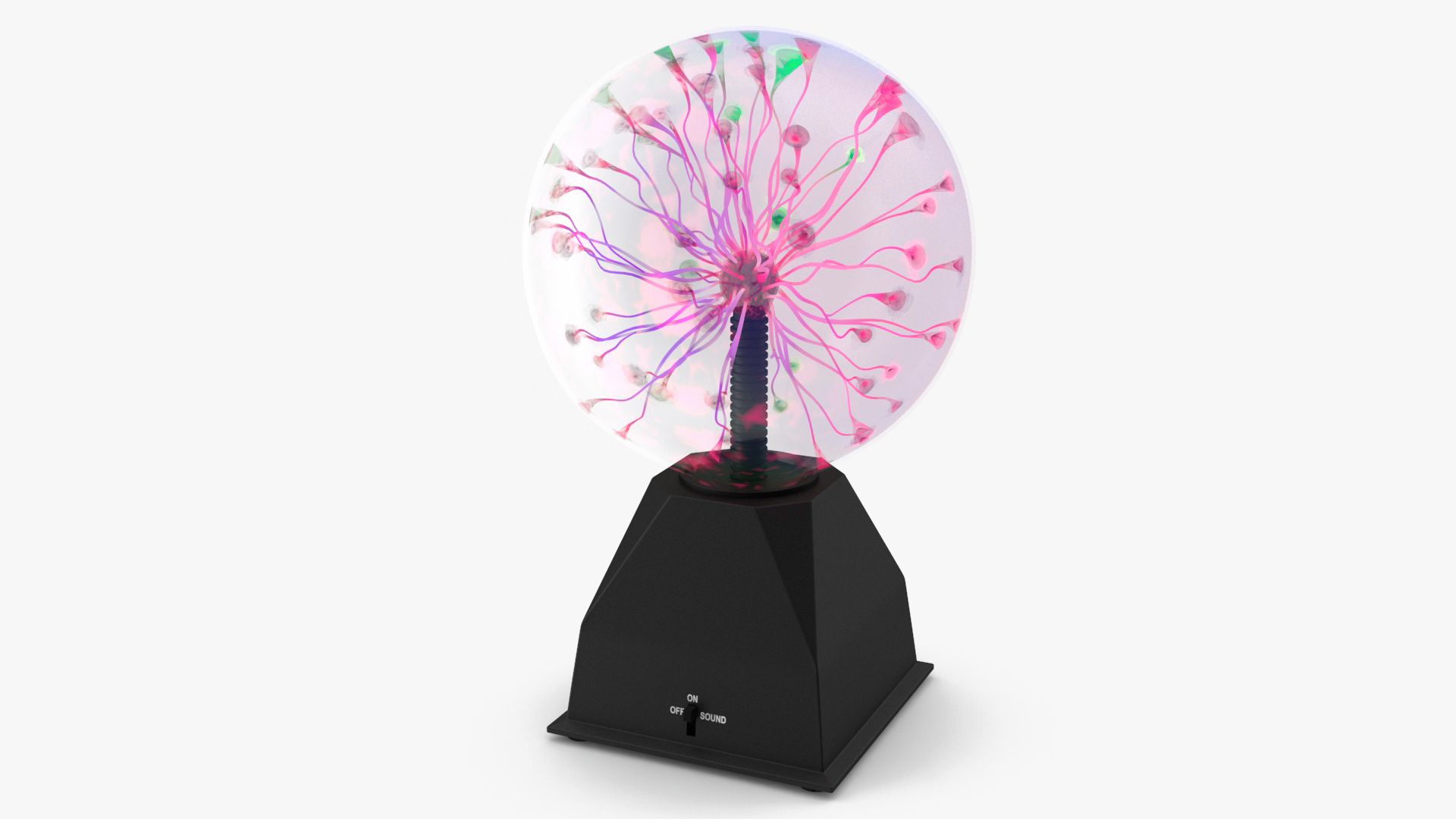 3D model Plasma Ball Table Lamp Colored