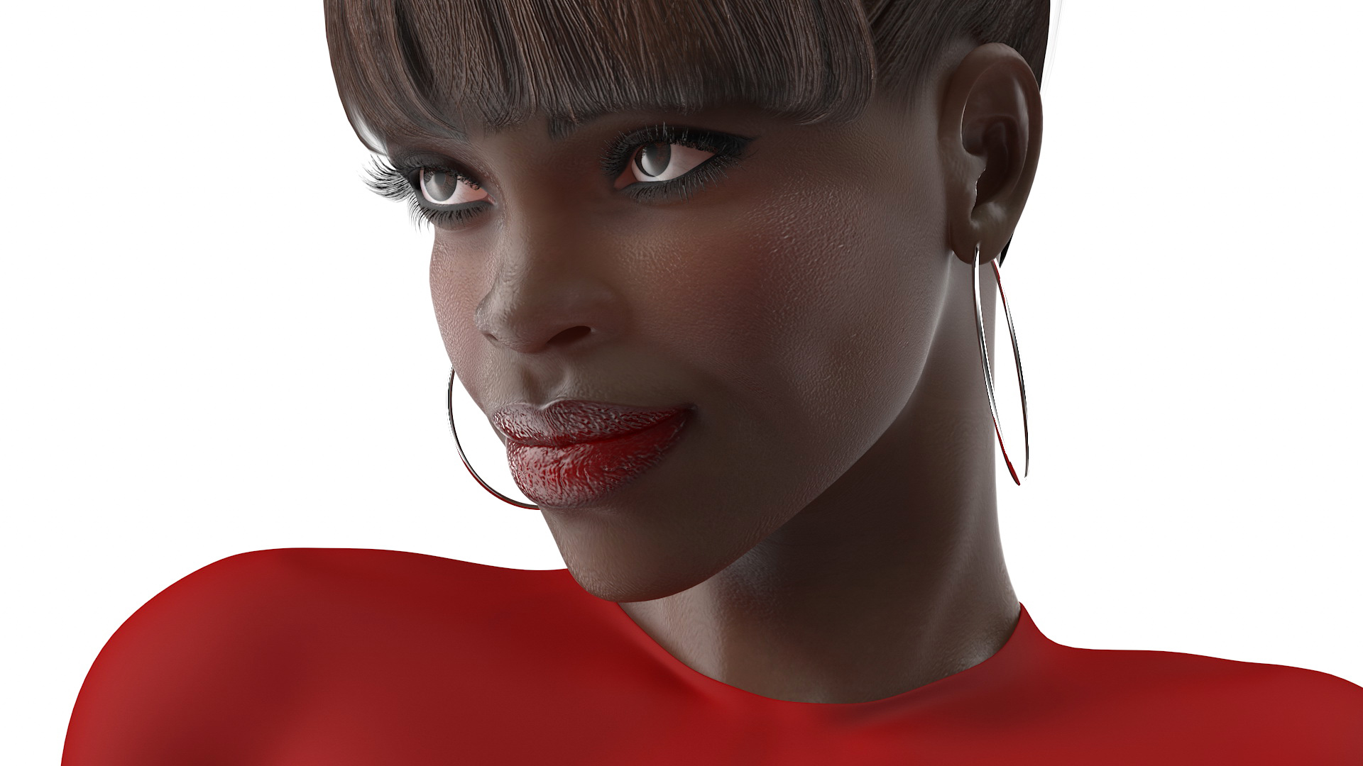 3D Dark Skin City Style Woman