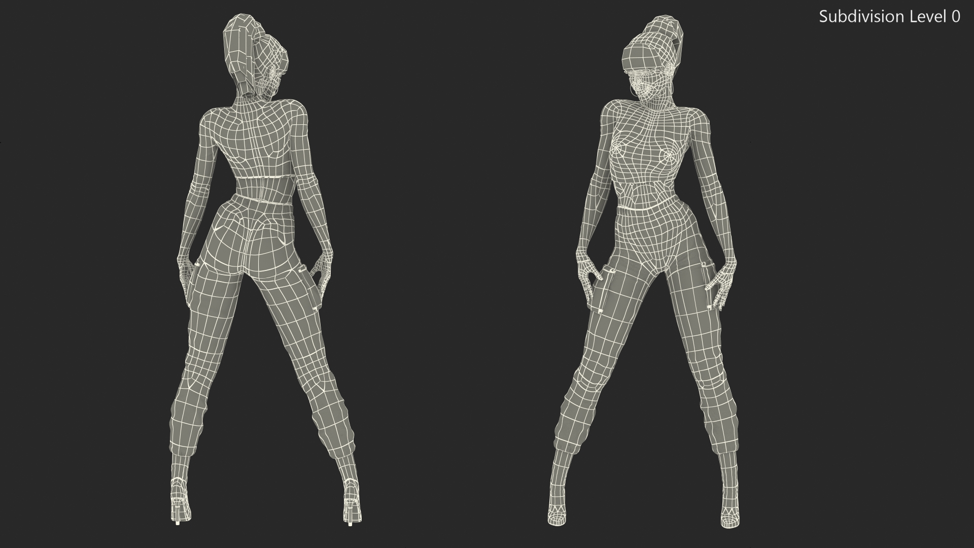 3D Dark Skin City Style Woman