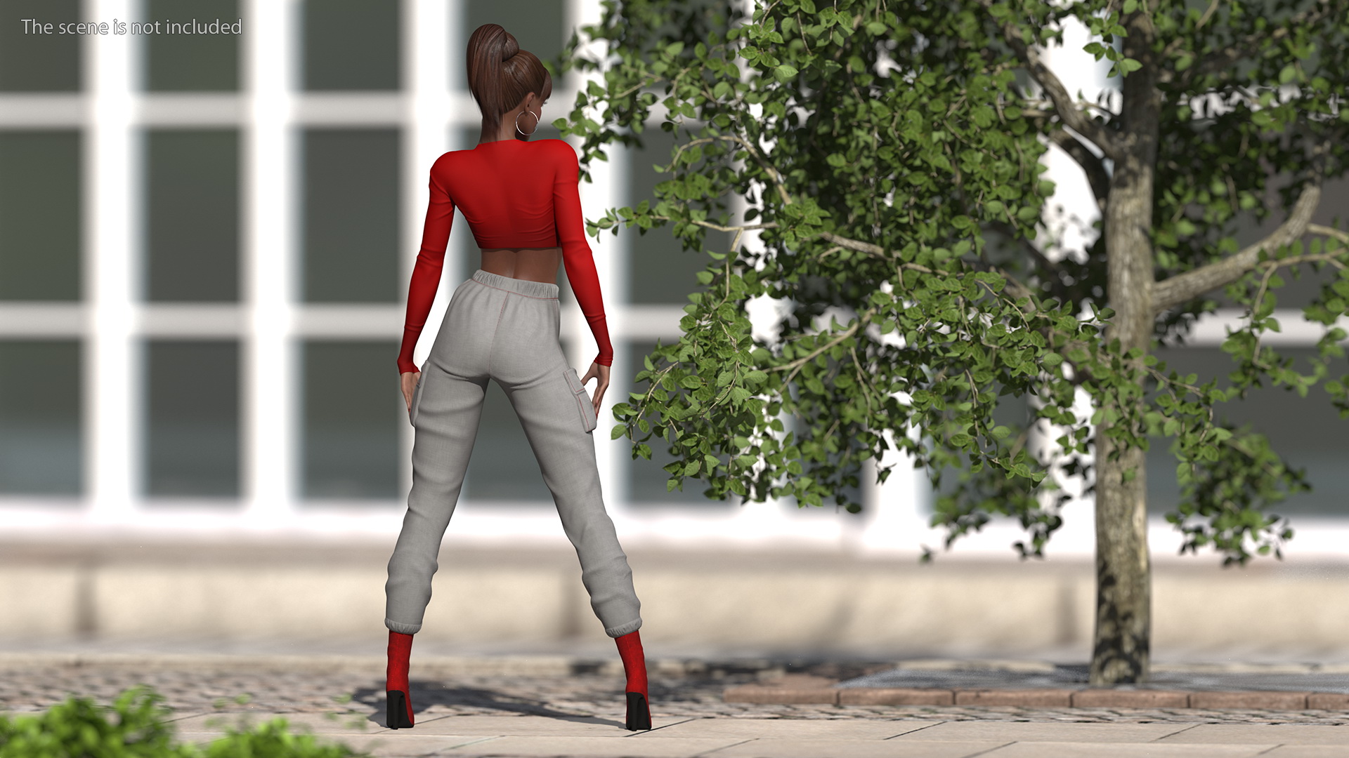 3D Dark Skin City Style Woman