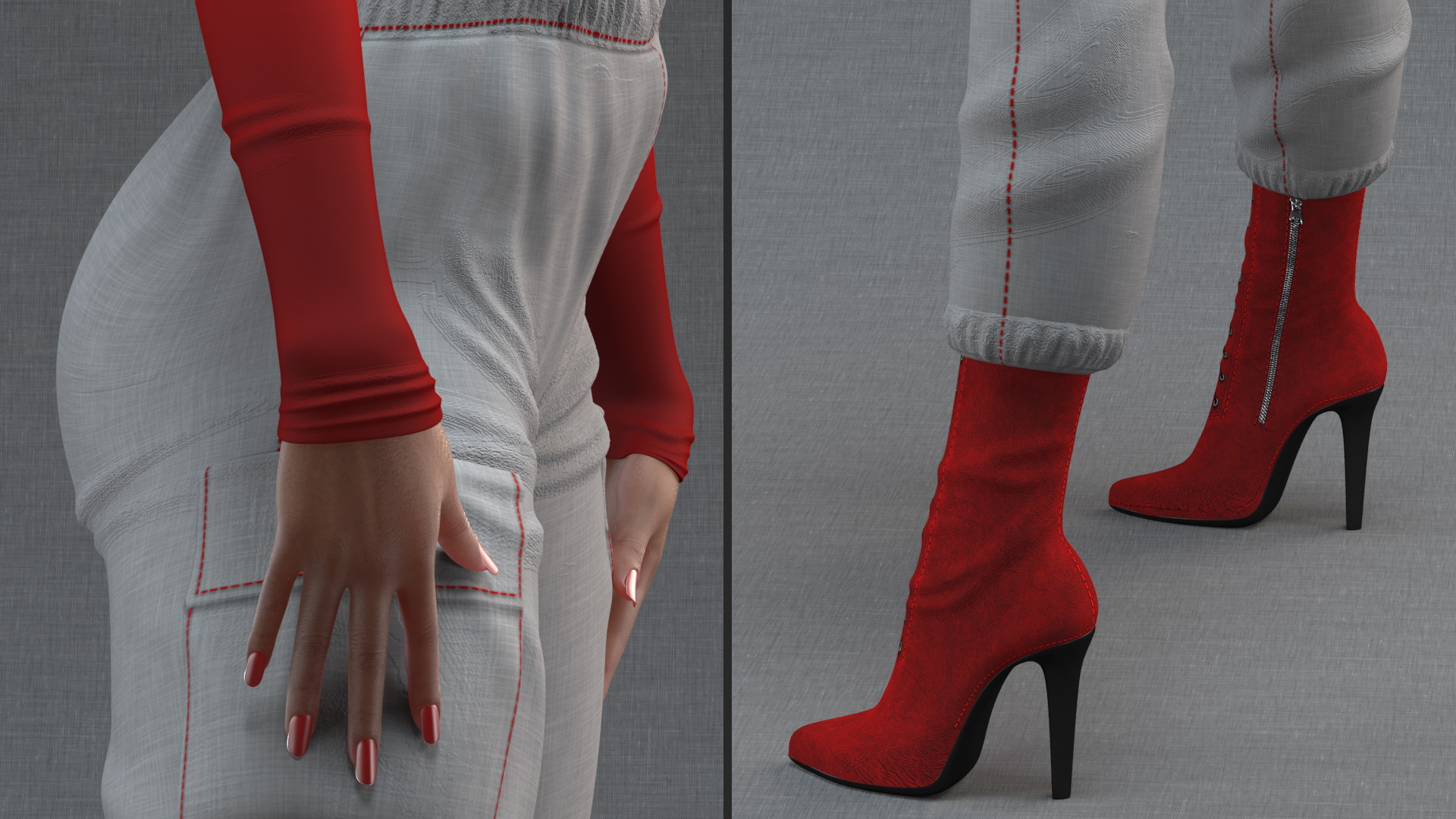 3D Dark Skin City Style Woman