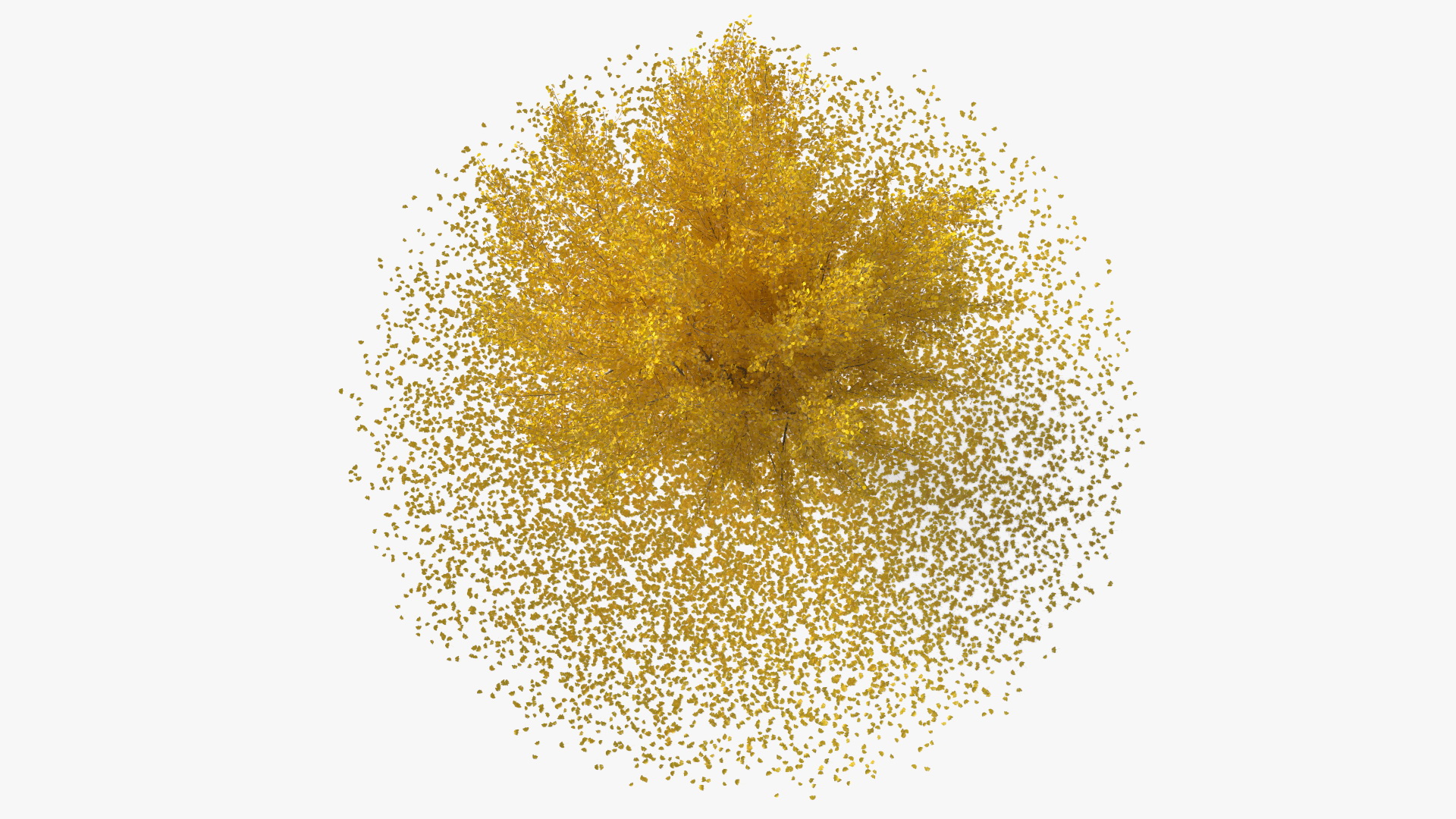 3D Ginkgo Tree Leaf Fall