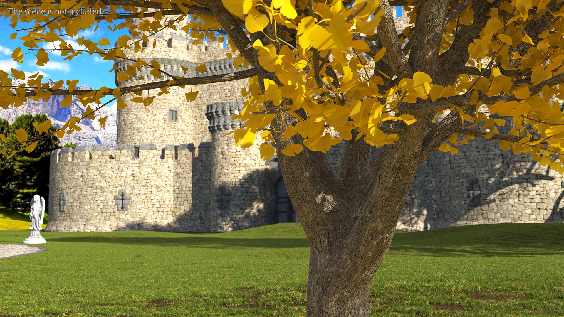 3D Ginkgo Tree Leaf Fall