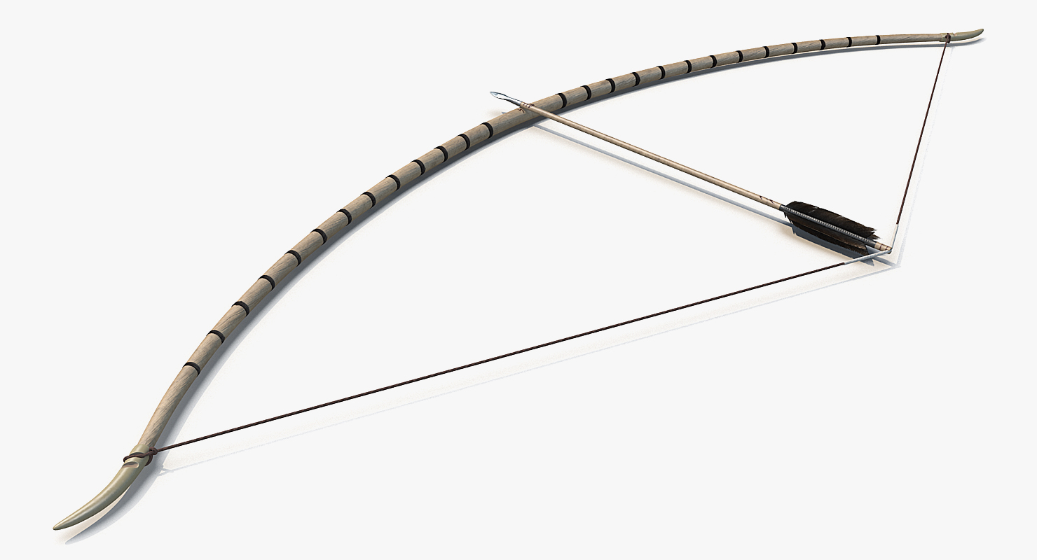 Viking Bow with Armed Arrow 3D