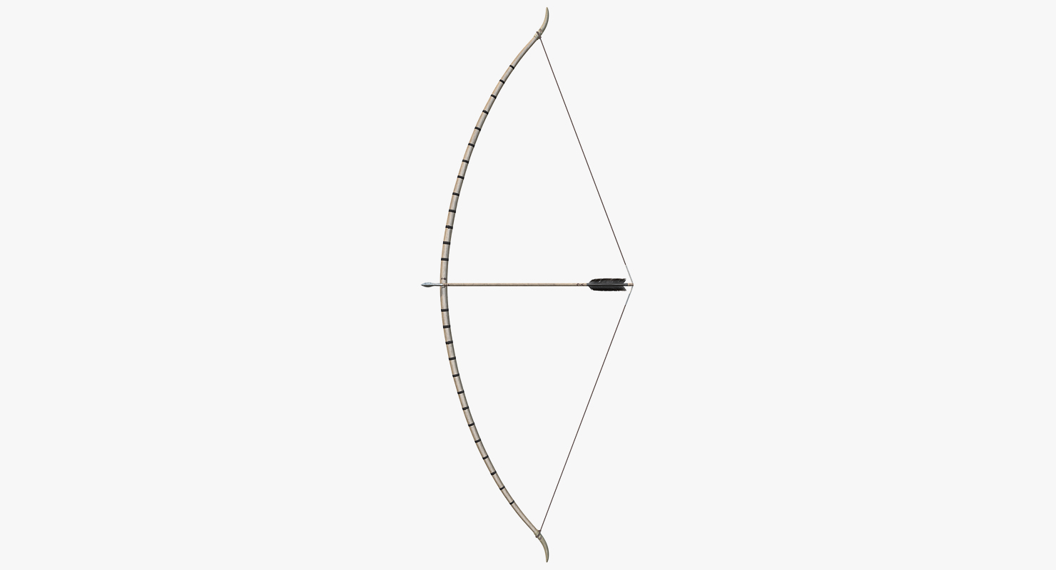 Viking Bow with Armed Arrow 3D