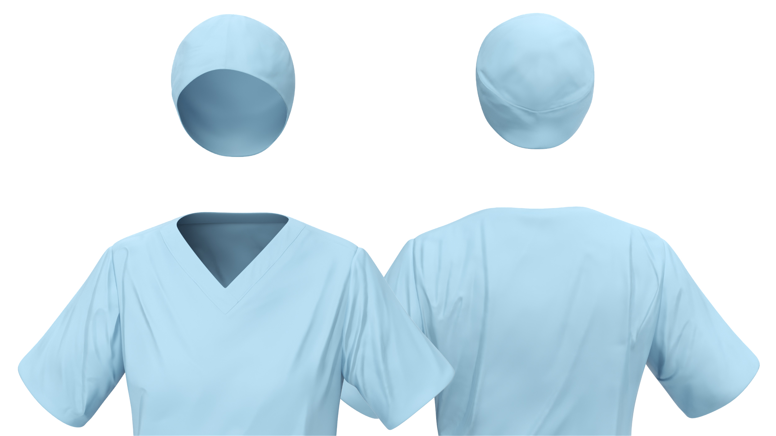3D Healthcare Professional Scrubs Uniform model