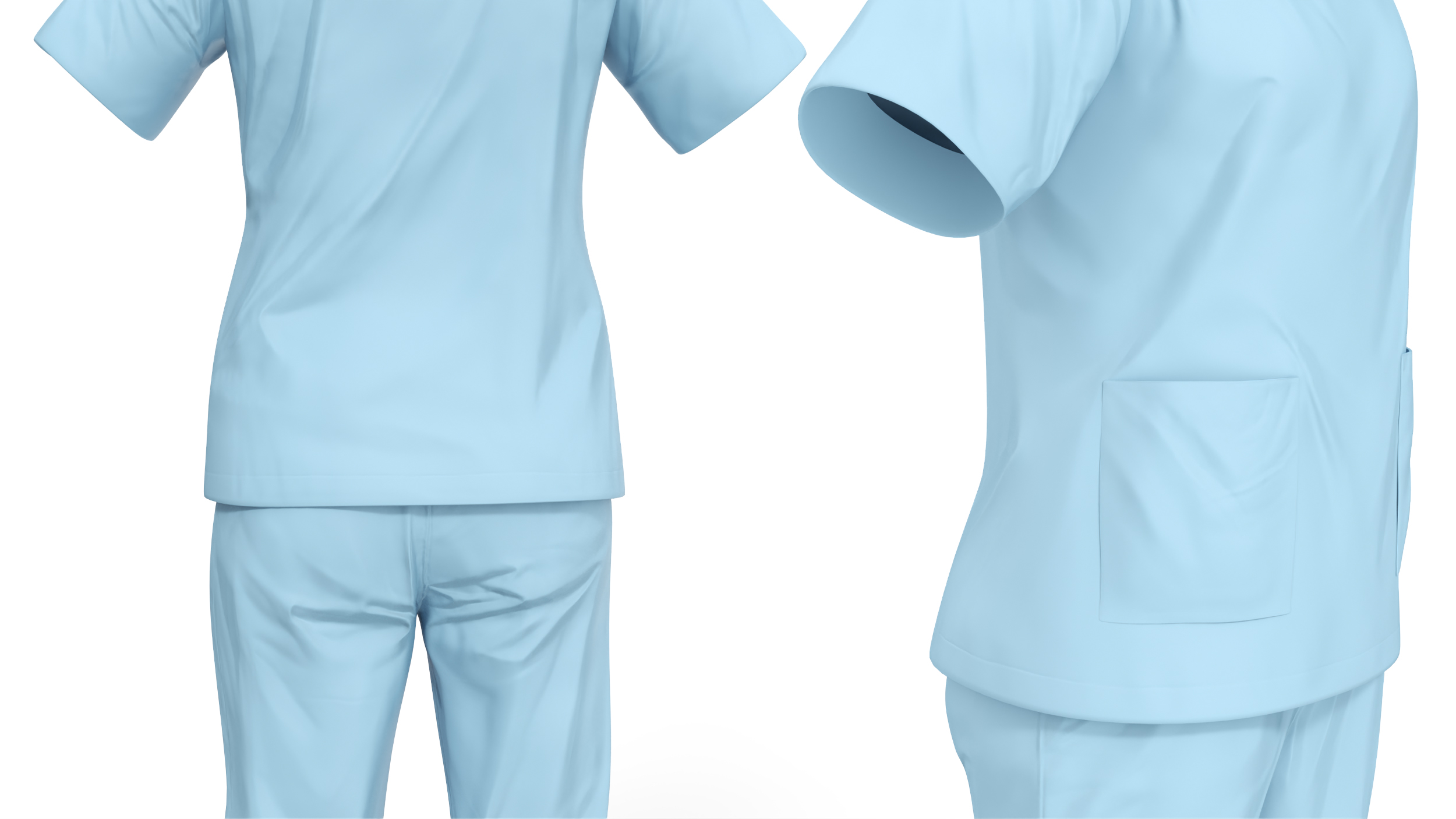 3D Healthcare Professional Scrubs Uniform model