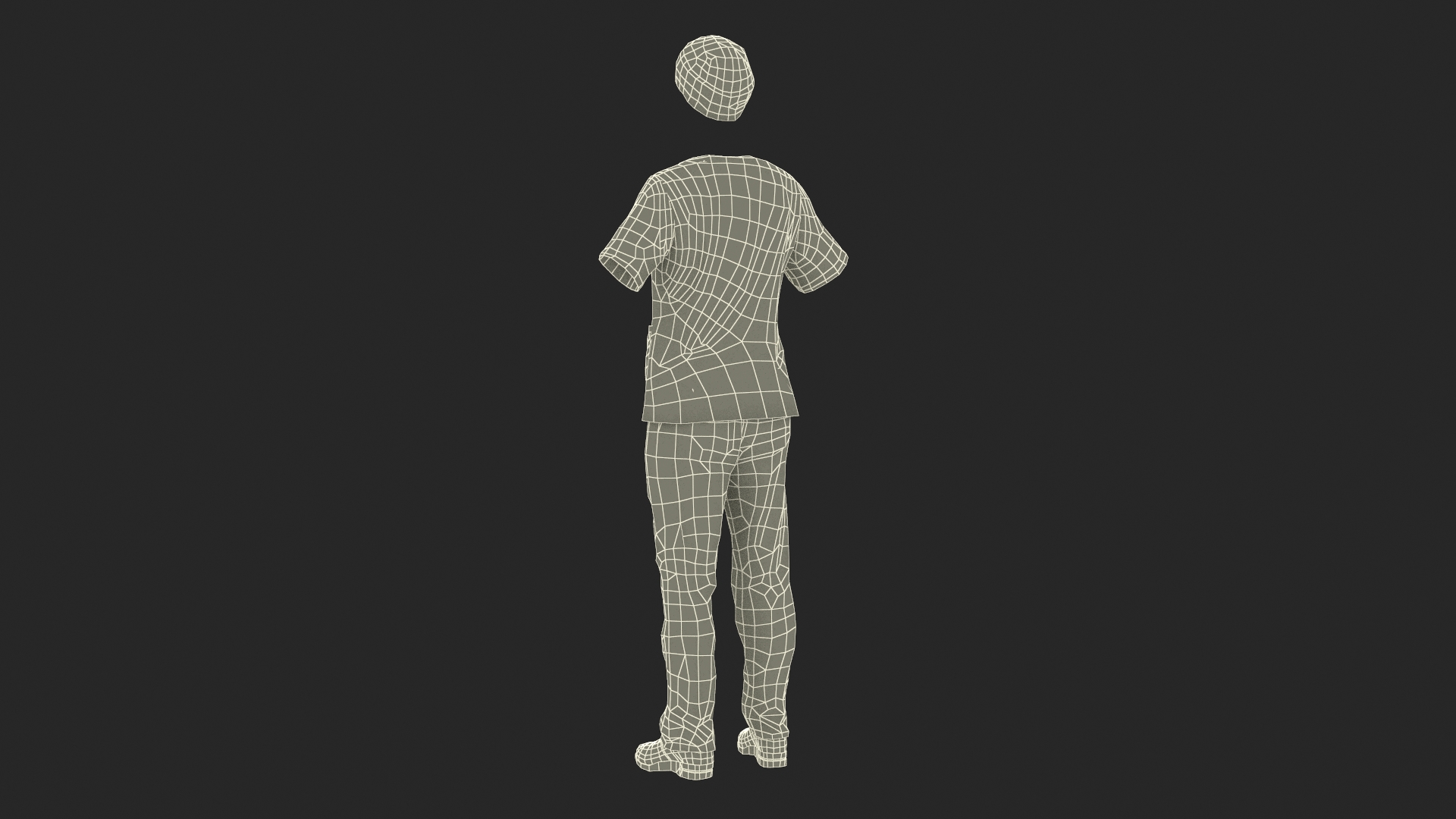 3D Healthcare Professional Scrubs Uniform model