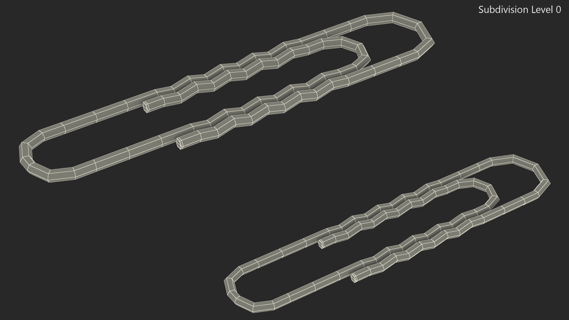 Paper Clip Wavy Shape Metal 3D