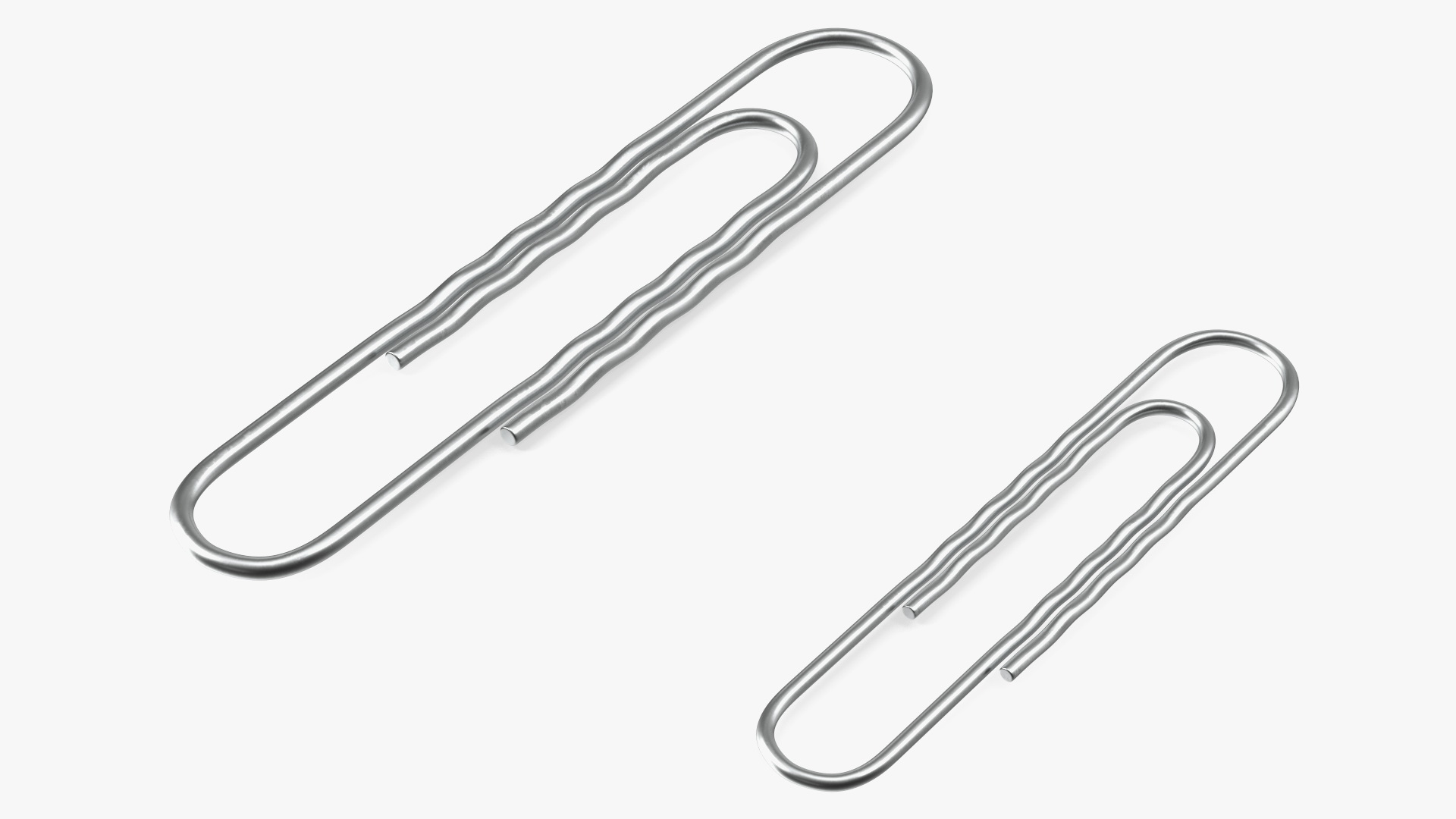 Paper Clip Wavy Shape Metal 3D