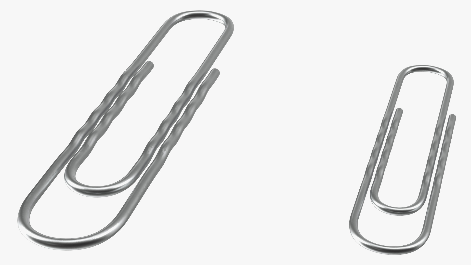 Paper Clip Wavy Shape Metal 3D