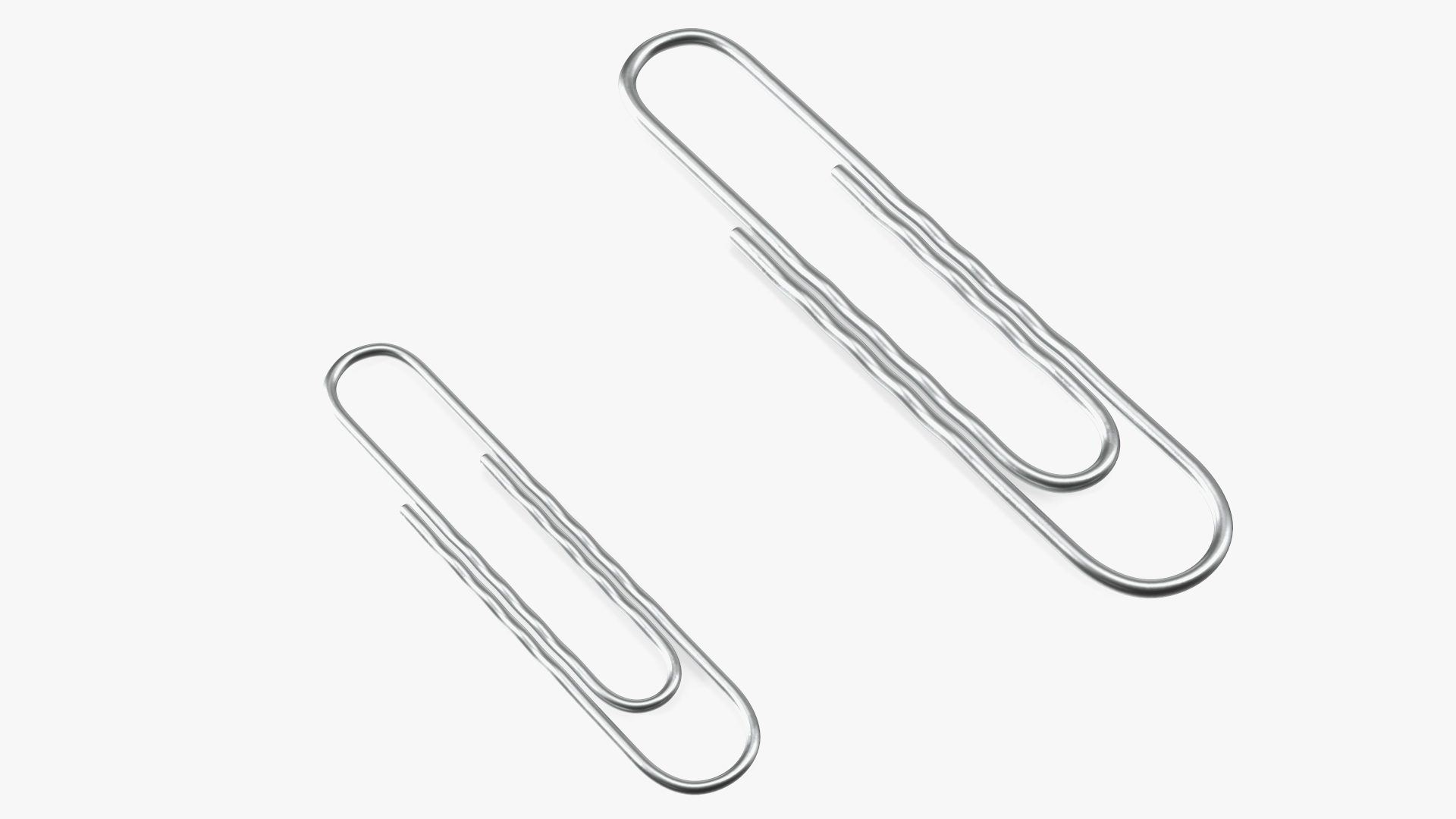 Paper Clip Wavy Shape Metal 3D