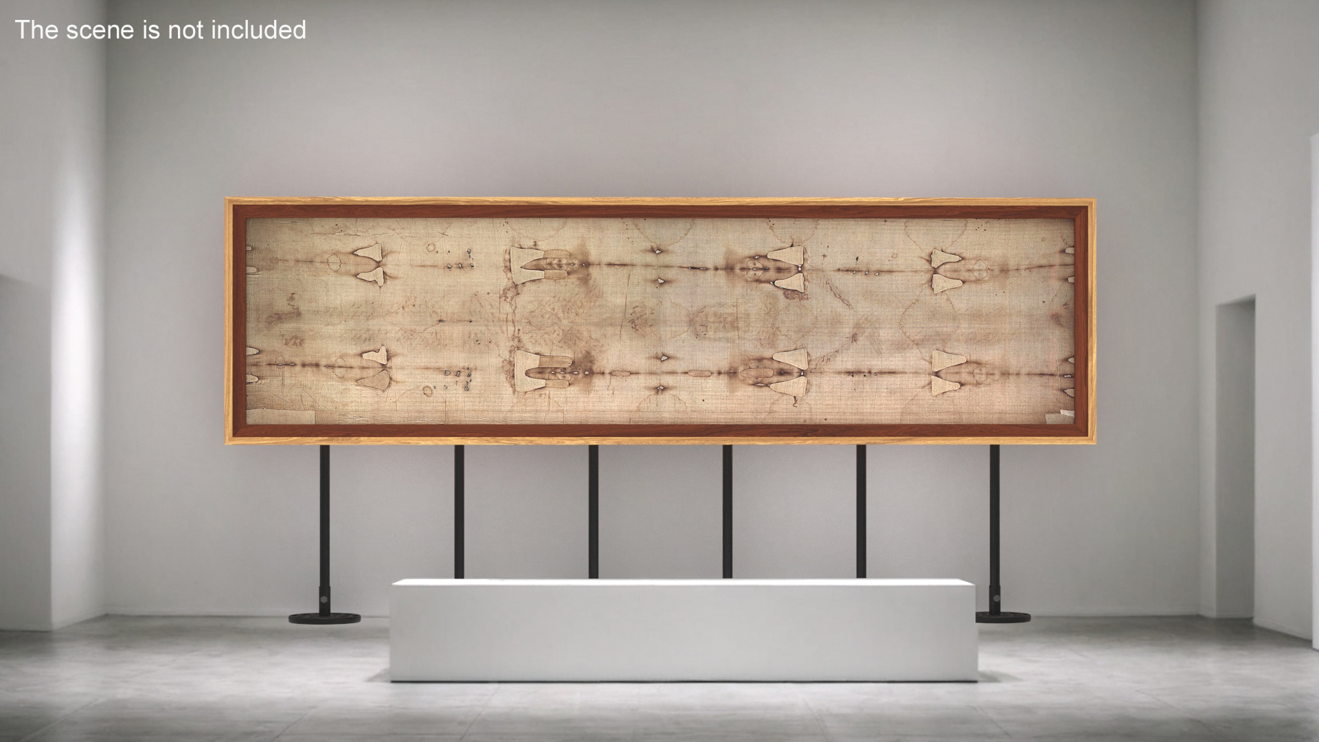 3D Shroud of Turin Framed Stand model