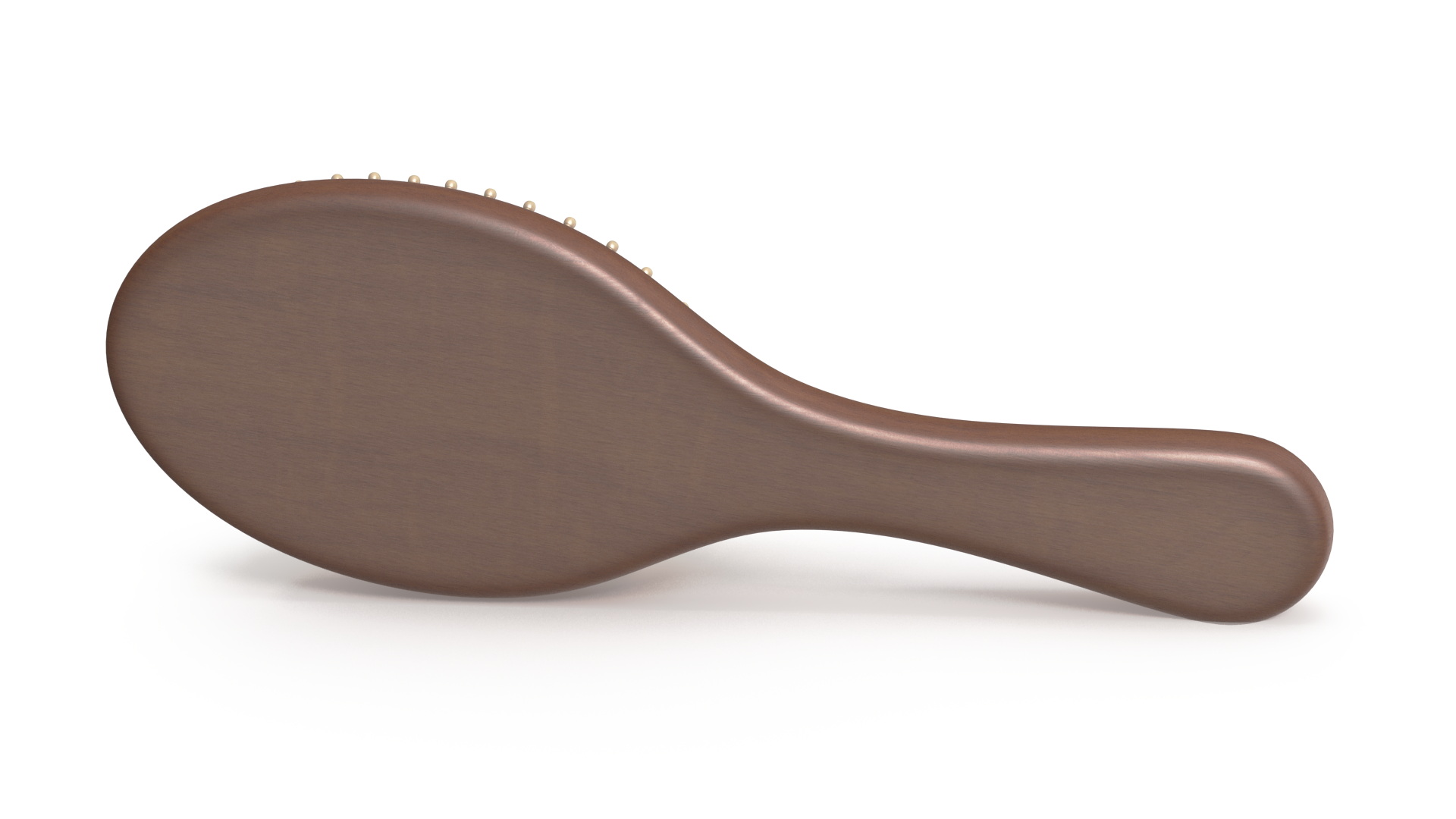 3D Dark Wooden Hairbrush