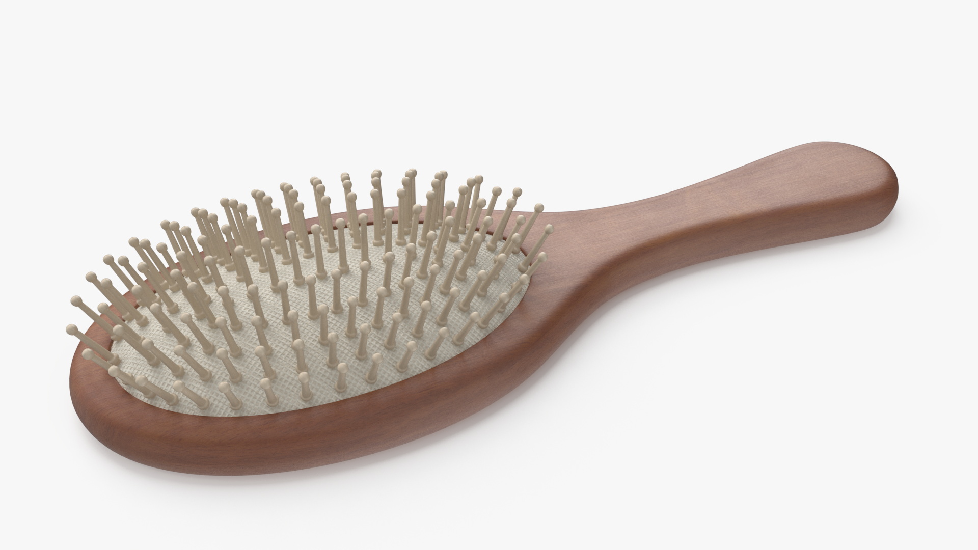 3D Dark Wooden Hairbrush