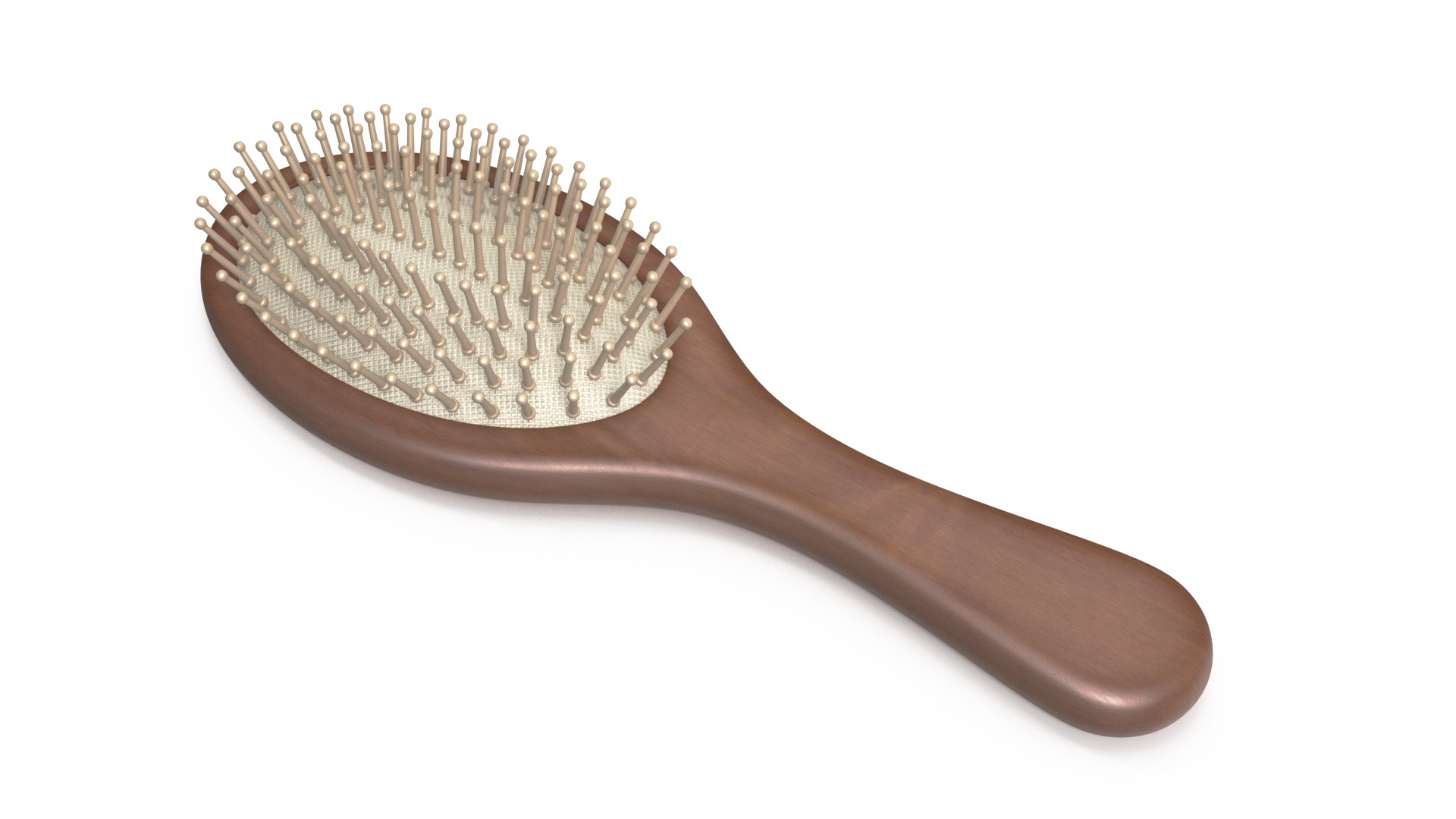 3D Dark Wooden Hairbrush
