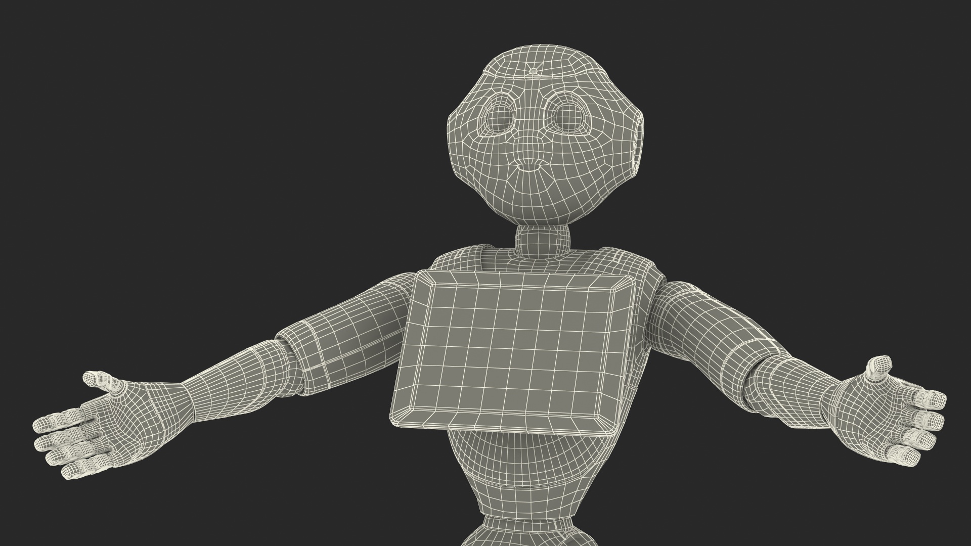 Pepper Robot Rigged 3D model