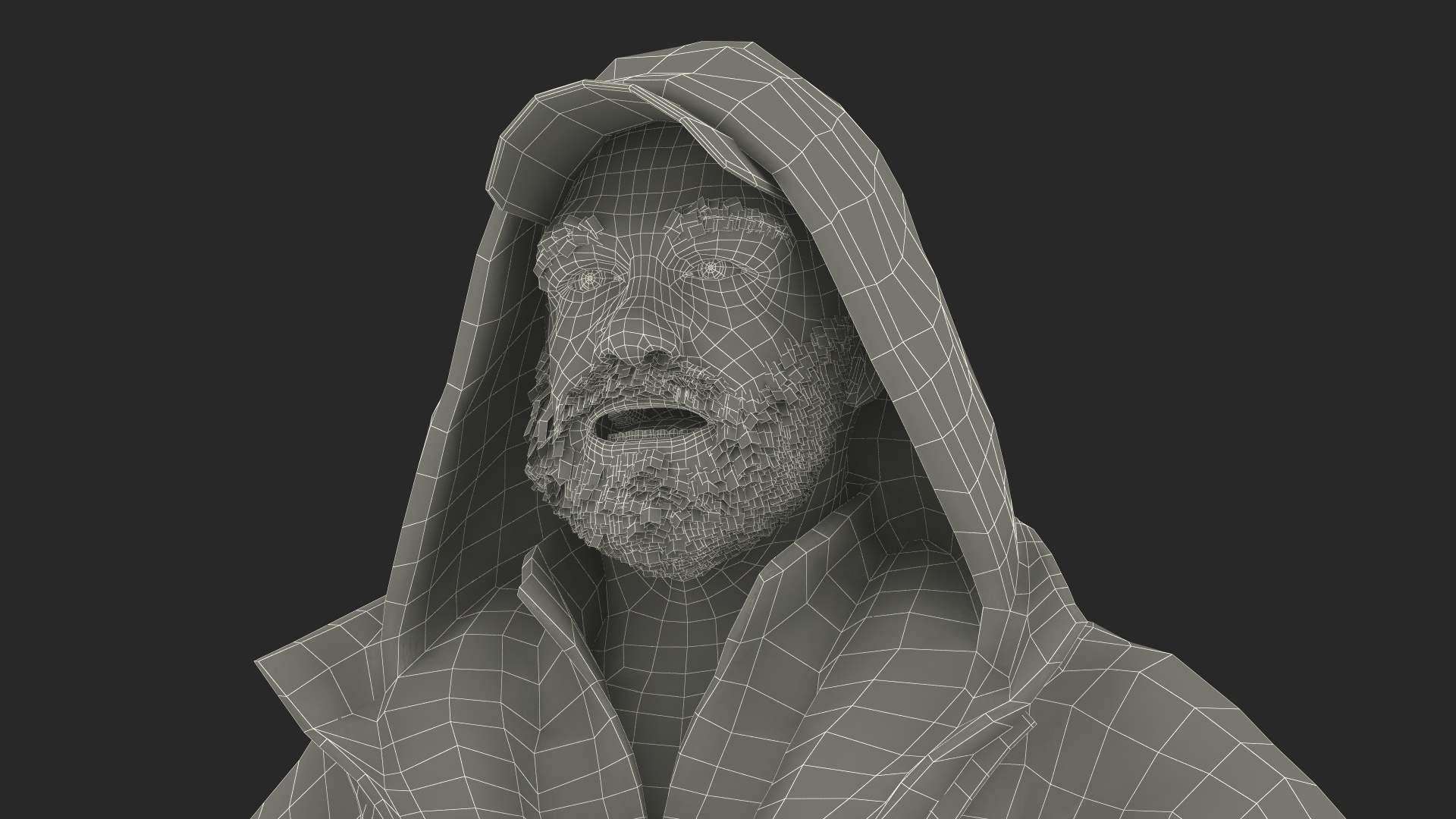 3D model Homeless Man with a Sign Asking for Alms
