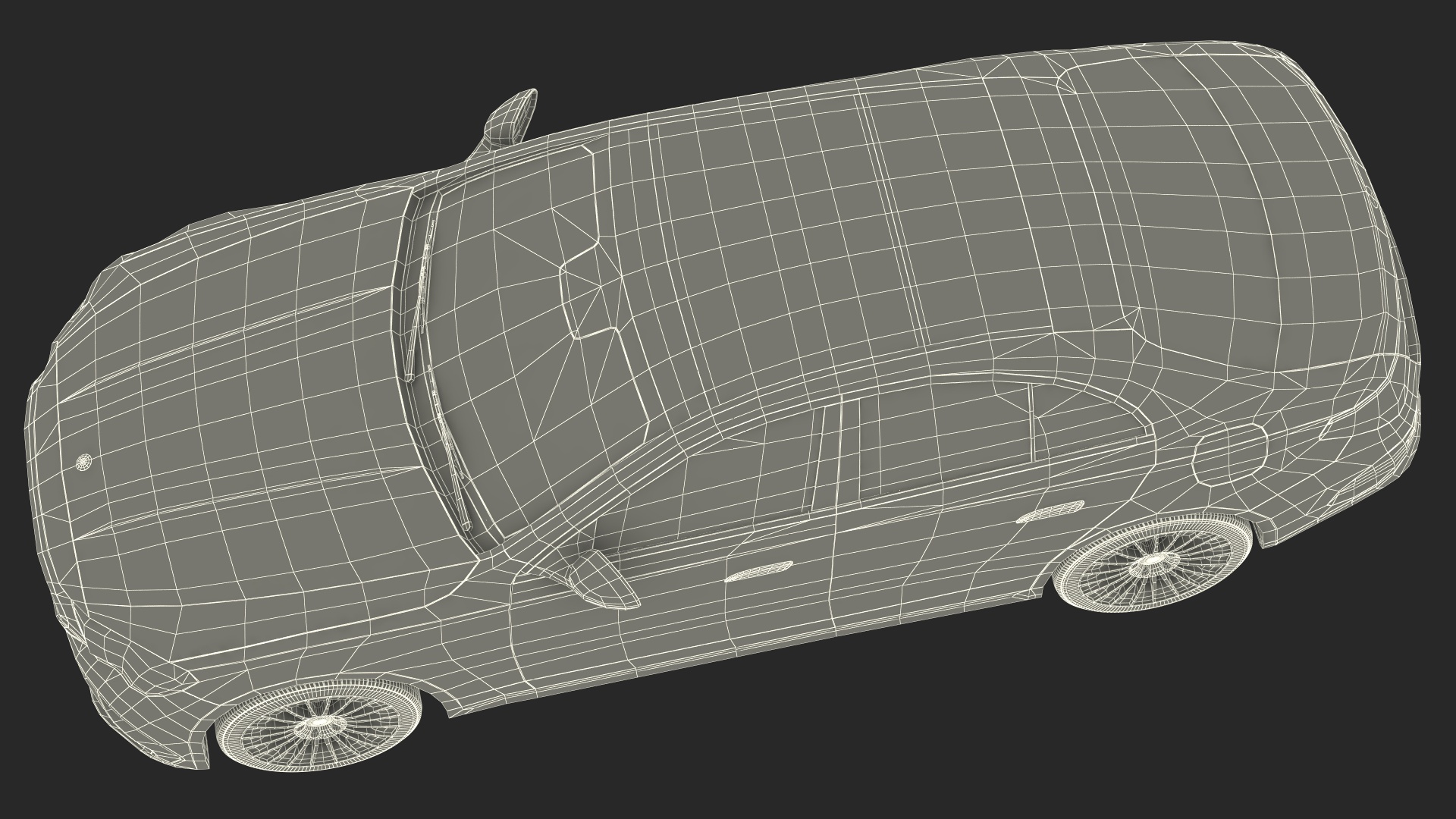 Mercedes E-class Black Color Rigged for Cinema 4D 3D model