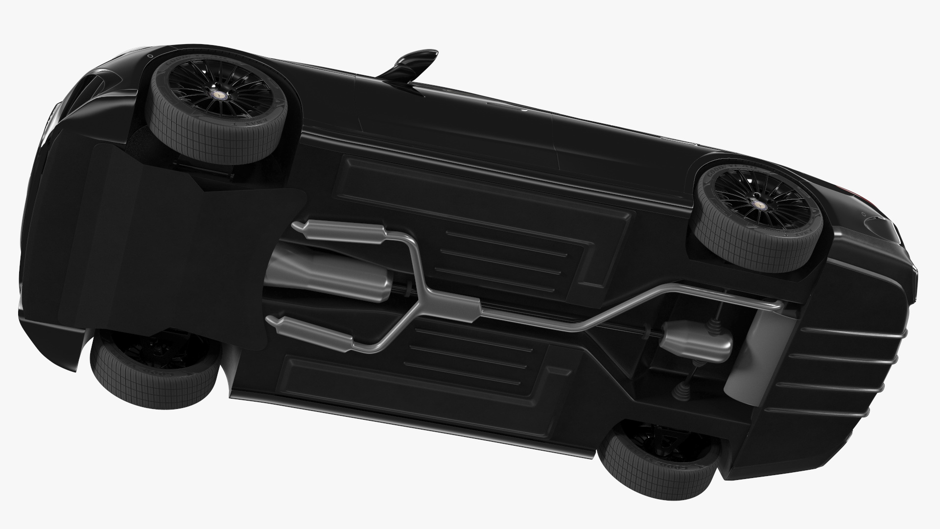 Mercedes E-class Black Color Rigged for Cinema 4D 3D model