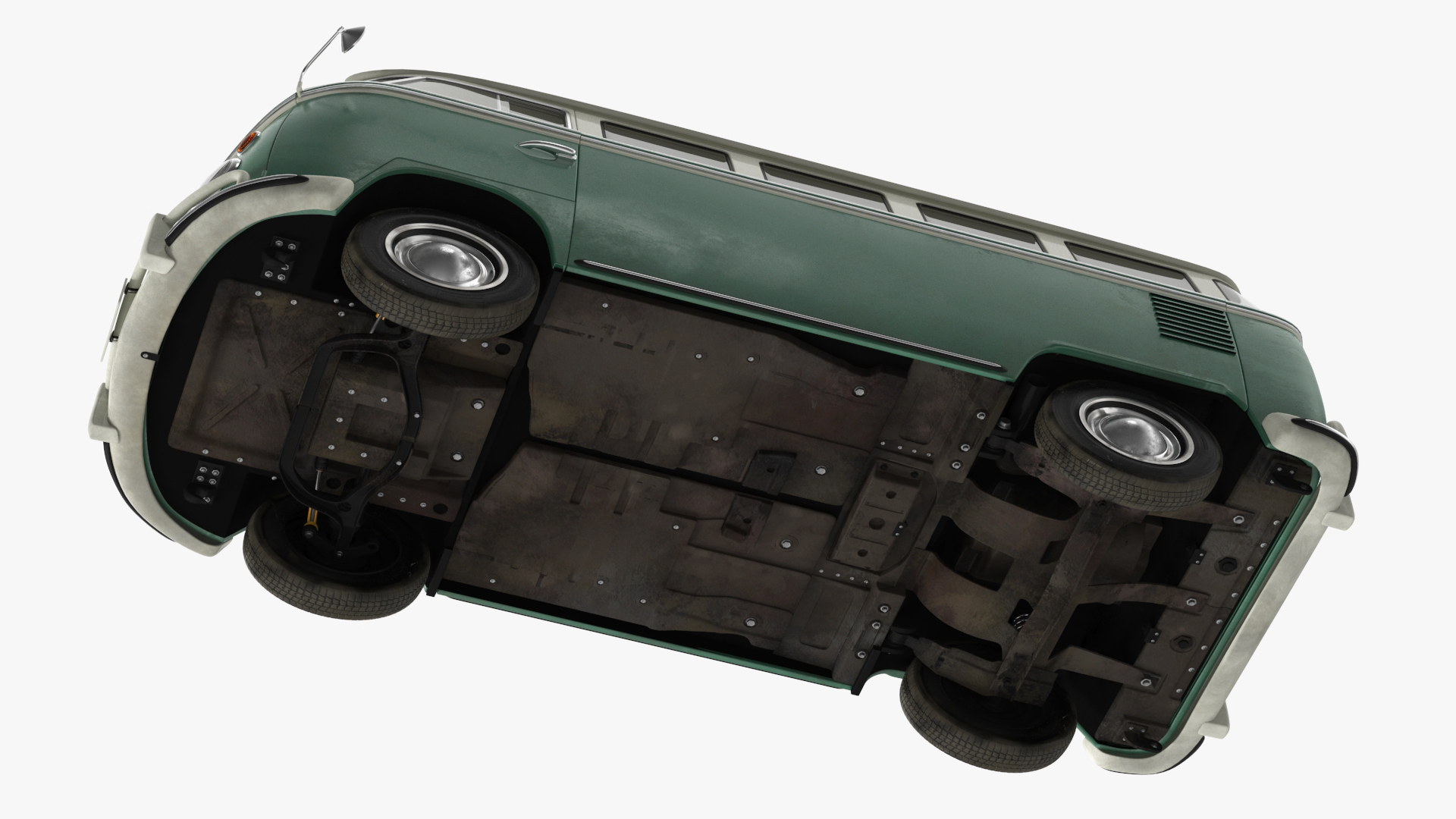 Volkswagen Type 2 Bus Rigged for Maya 3D