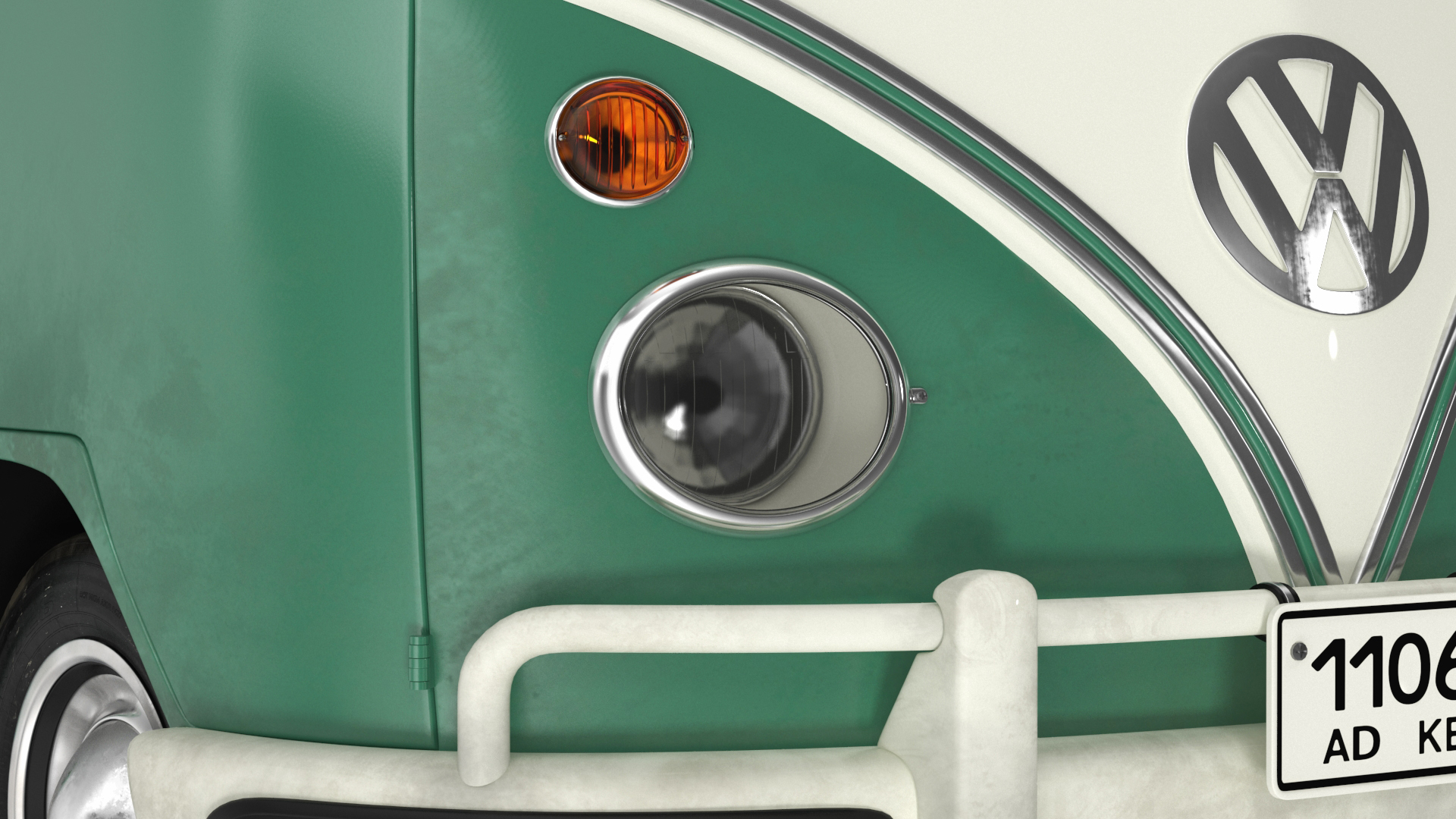 Volkswagen Type 2 Bus Rigged for Maya 3D