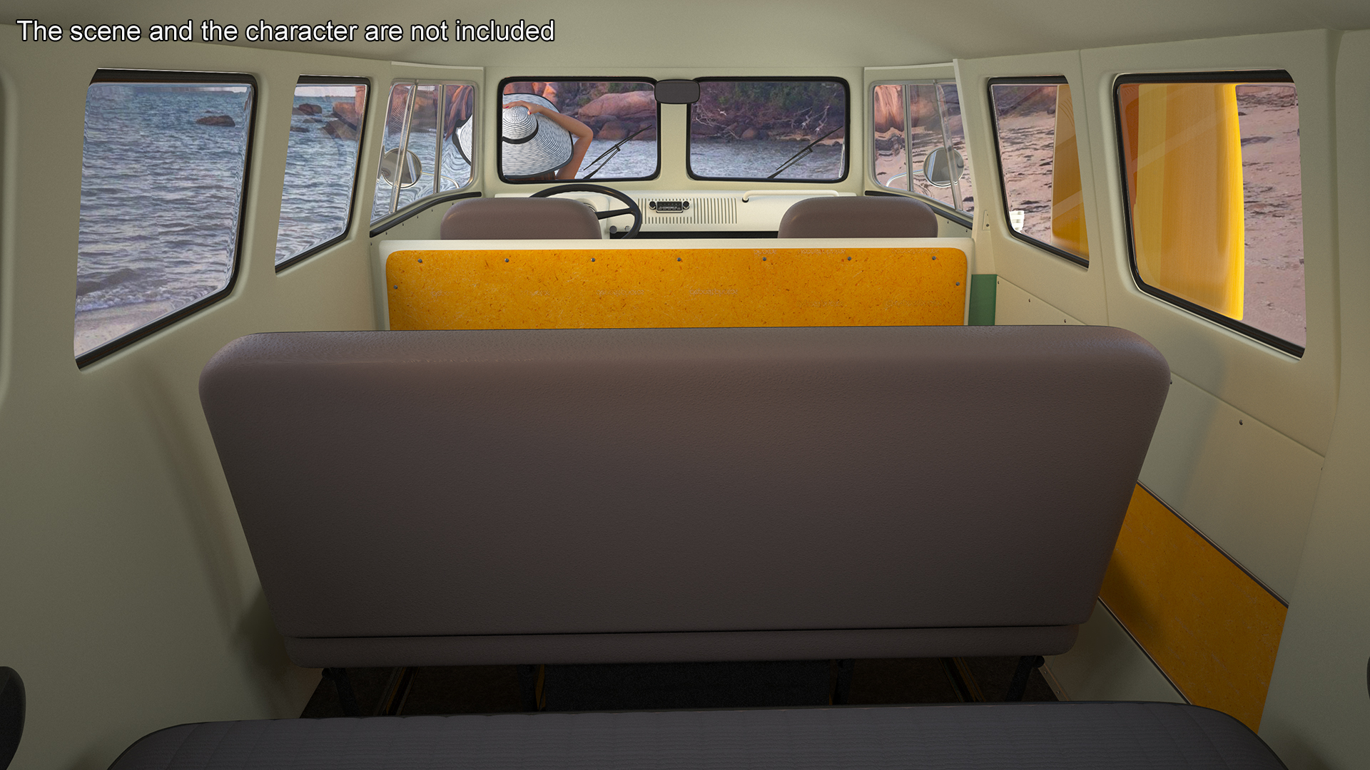 Volkswagen Type 2 Bus Rigged for Maya 3D